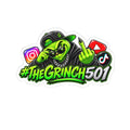TheGrinch501 Neon Streetwear Sticker — #TheGrinch501 Social Media Logo Kiss-Cut Sticker