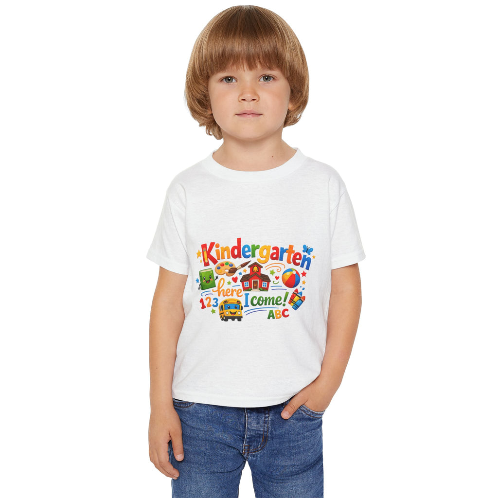 Kindergarten Here I Come Toddler T-Shirt — Back to School Cute Kids Tee