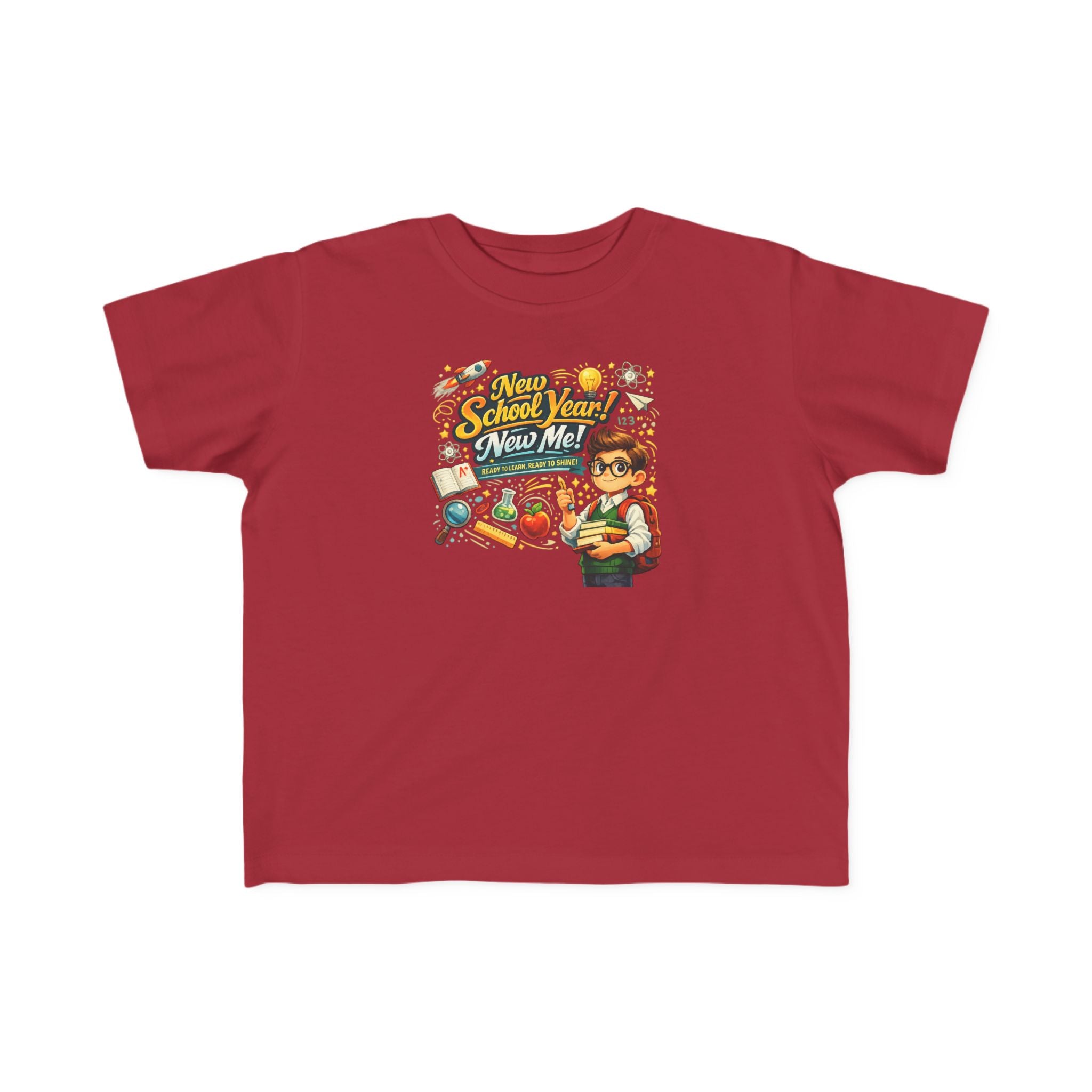 Toddler Tee — "New School Year, New Me" Back-to-School Graphic Shirt