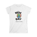 New Day Rise N' Shine Women's Tee — Cute Morning Coffee & Planner Graphic