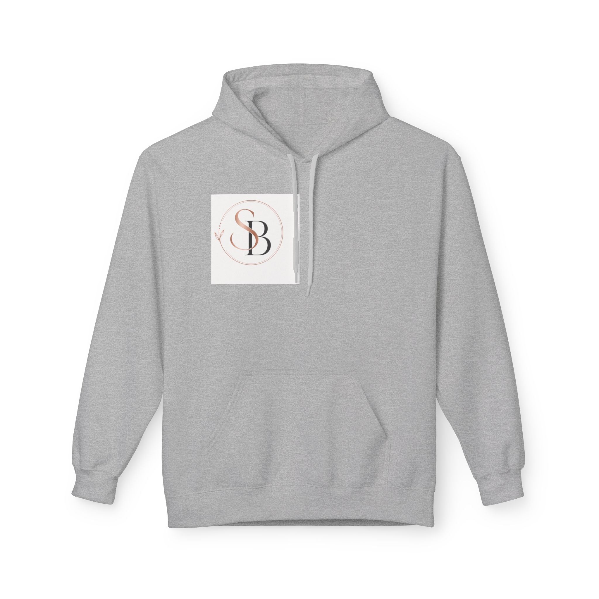 Monogram SB Minimal Logo Hoodie – Elegant Rose Gold Initials Pullover