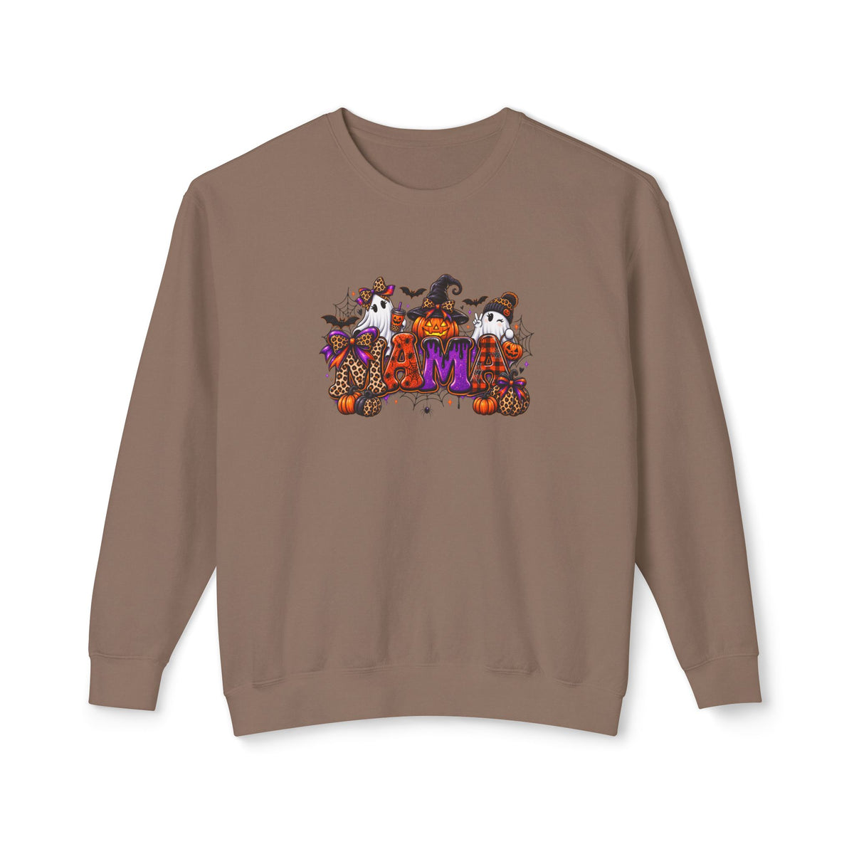 Halloween Mom Crewneck Sweatshirt — Cute Pumpkin Witch Cats Autumn Graphic