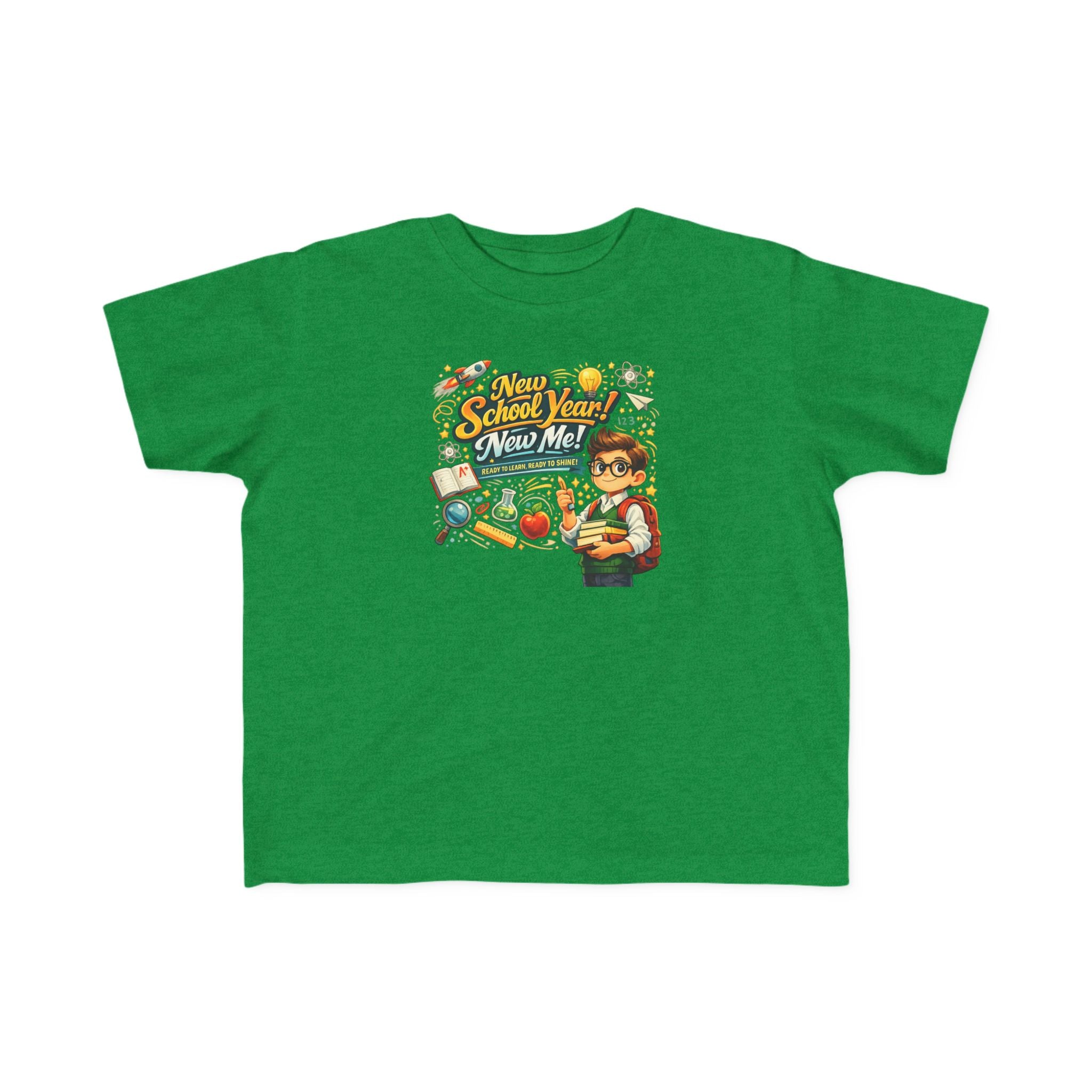 Toddler Tee — "New School Year, New Me" Back-to-School Graphic Shirt