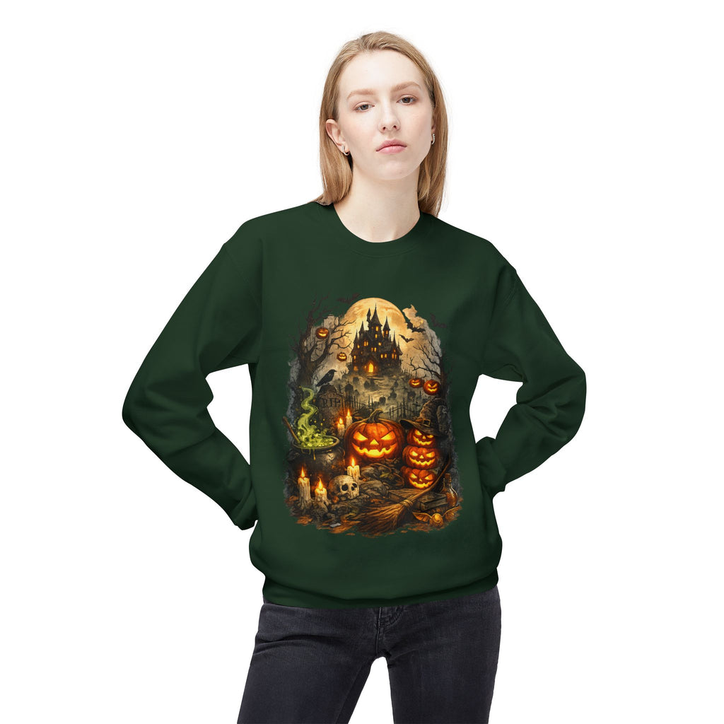 Halloween Haunted Pumpkin Crewneck Sweatshirt
