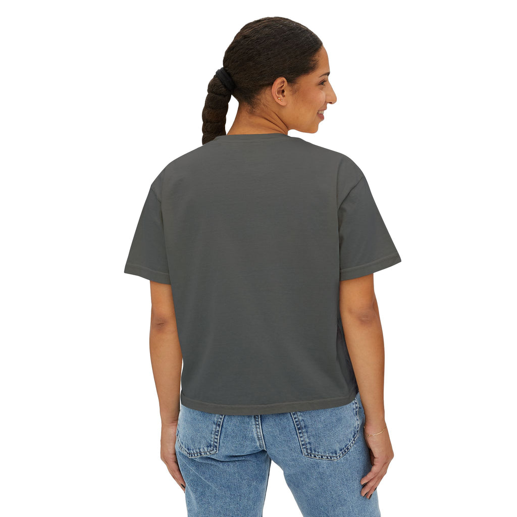 Soccer Mama Boxy Tee — Women's Soccer Mom Shirt with Heart Soccer Ball