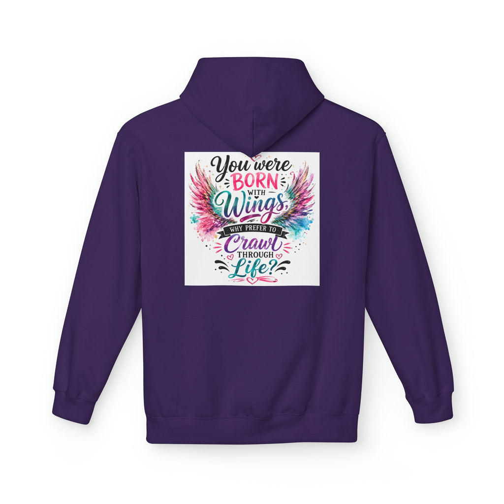 Wings Hoodie — "You Were Born With Wings" Inspirational Pullover