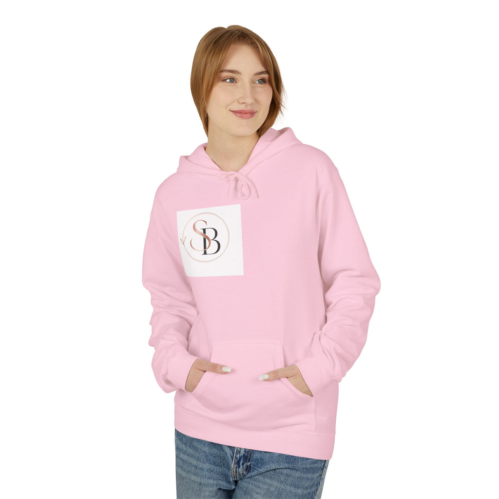 Monogram SB Minimal Logo Hoodie – Elegant Rose Gold Initials Pullover