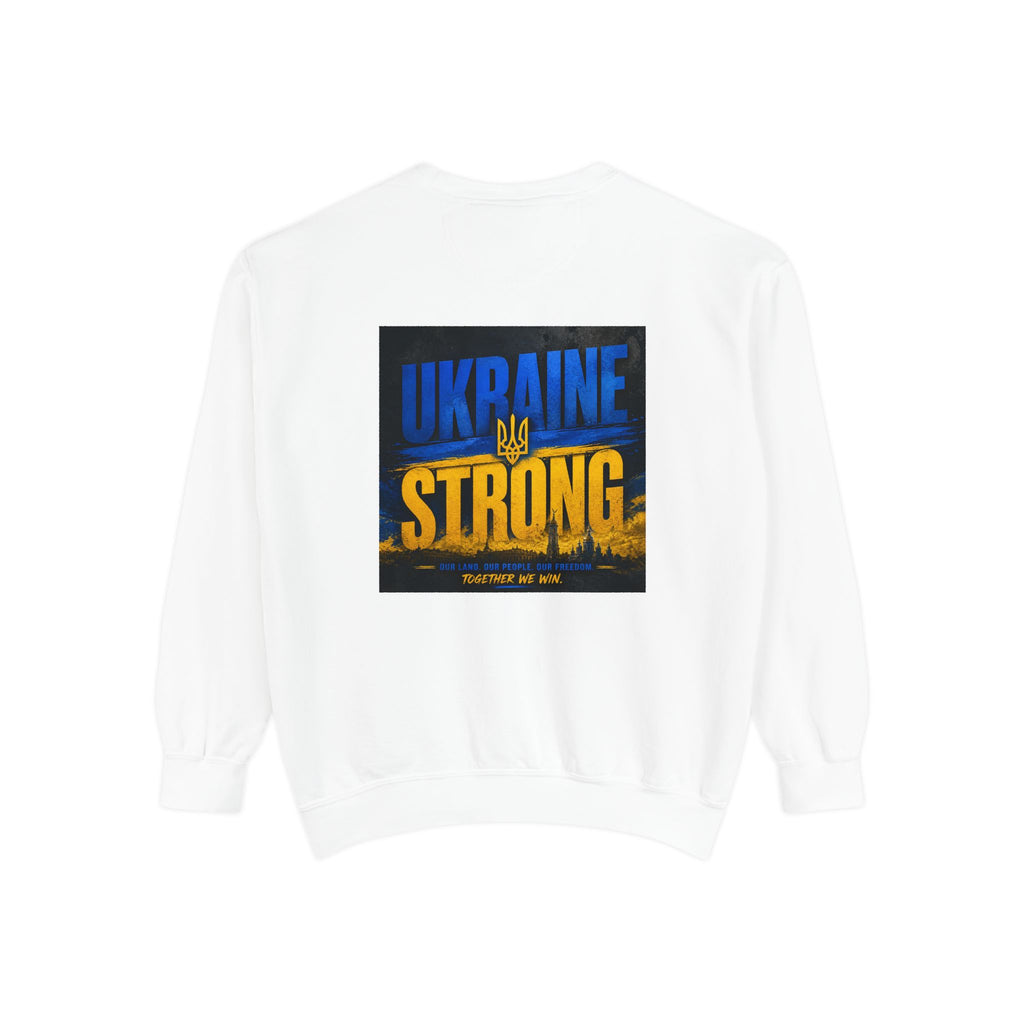Ukraine Strong Sweatshirt — Heart Flag Crewneck