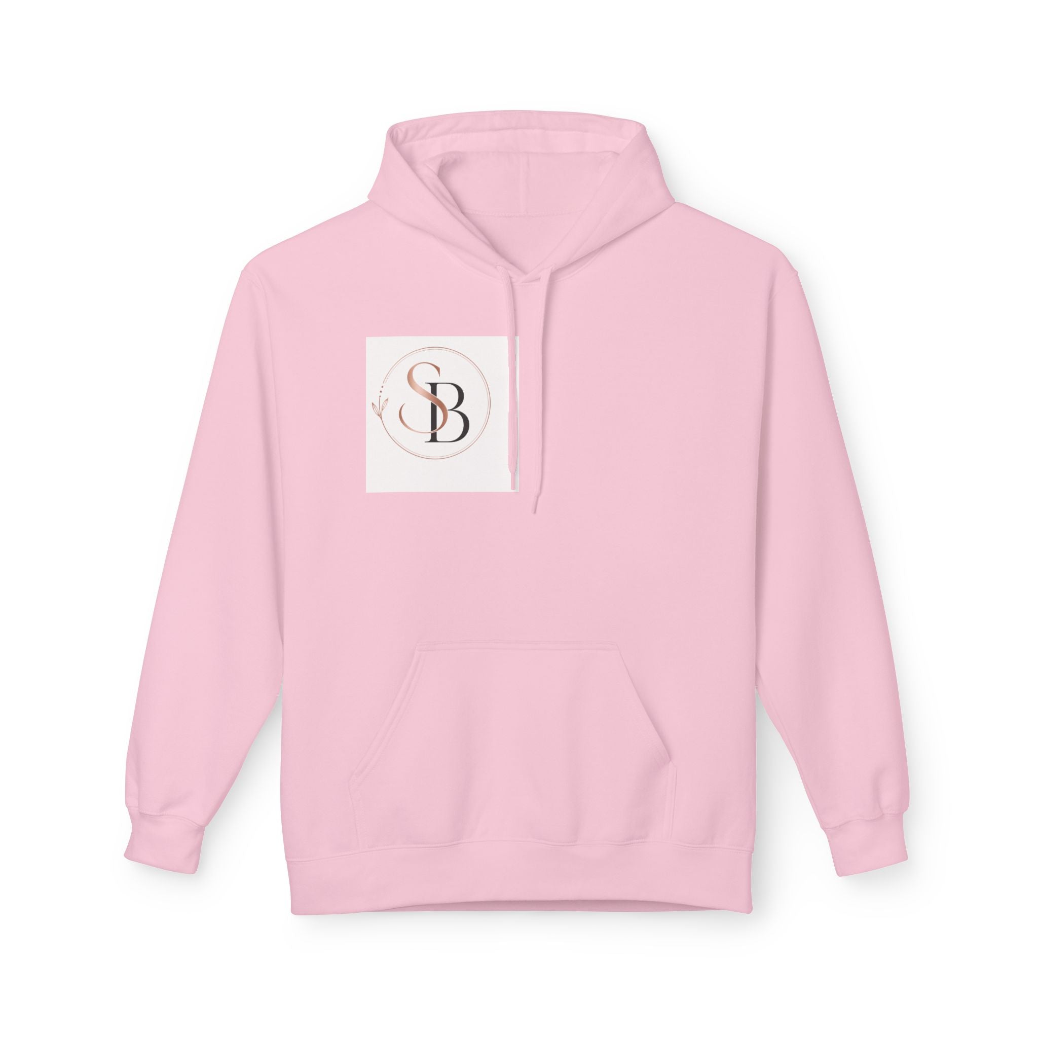 Monogram SB Minimal Logo Hoodie – Elegant Rose Gold Initials Pullover