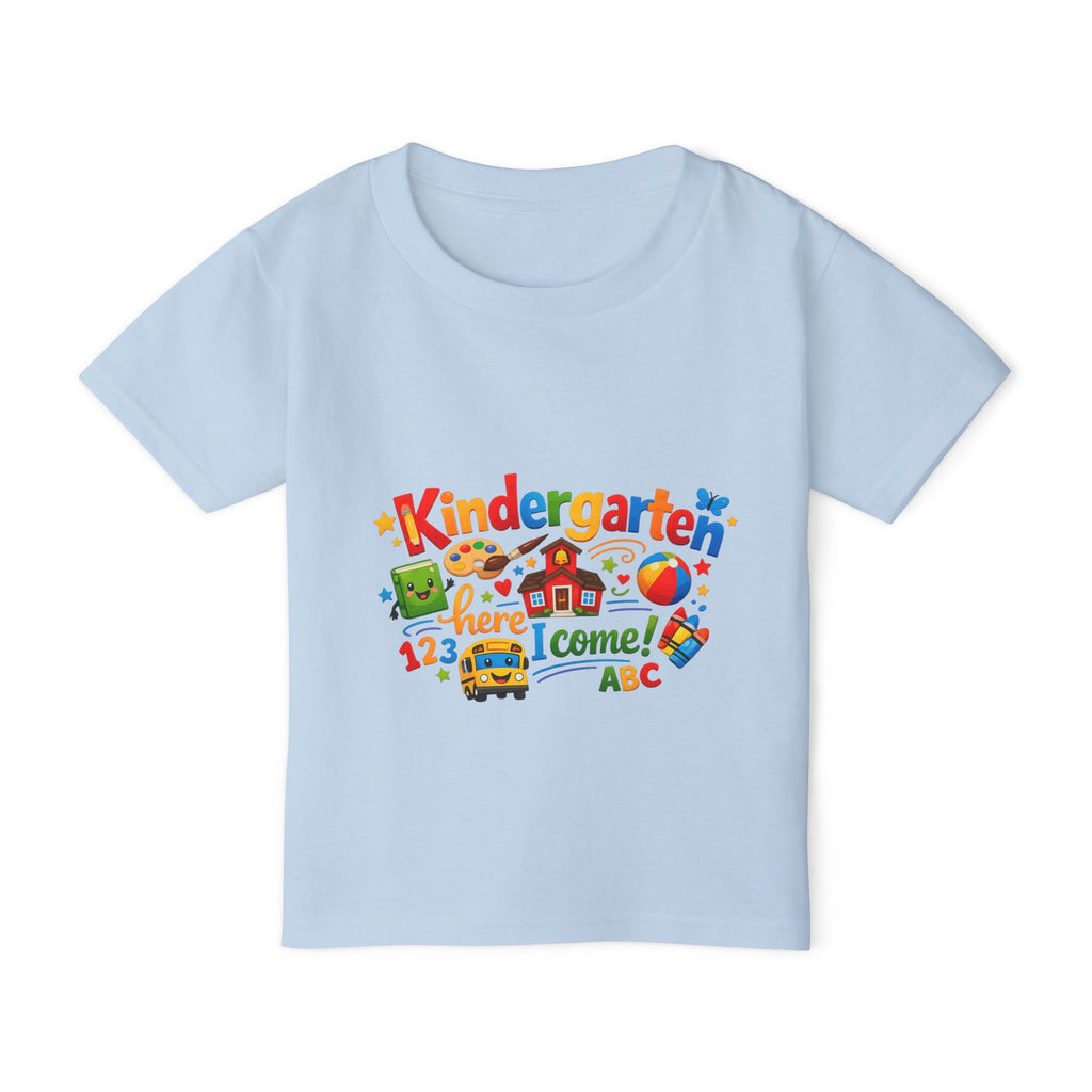 Kindergarten Here I Come Toddler T-Shirt — Back to School Cute Kids Tee