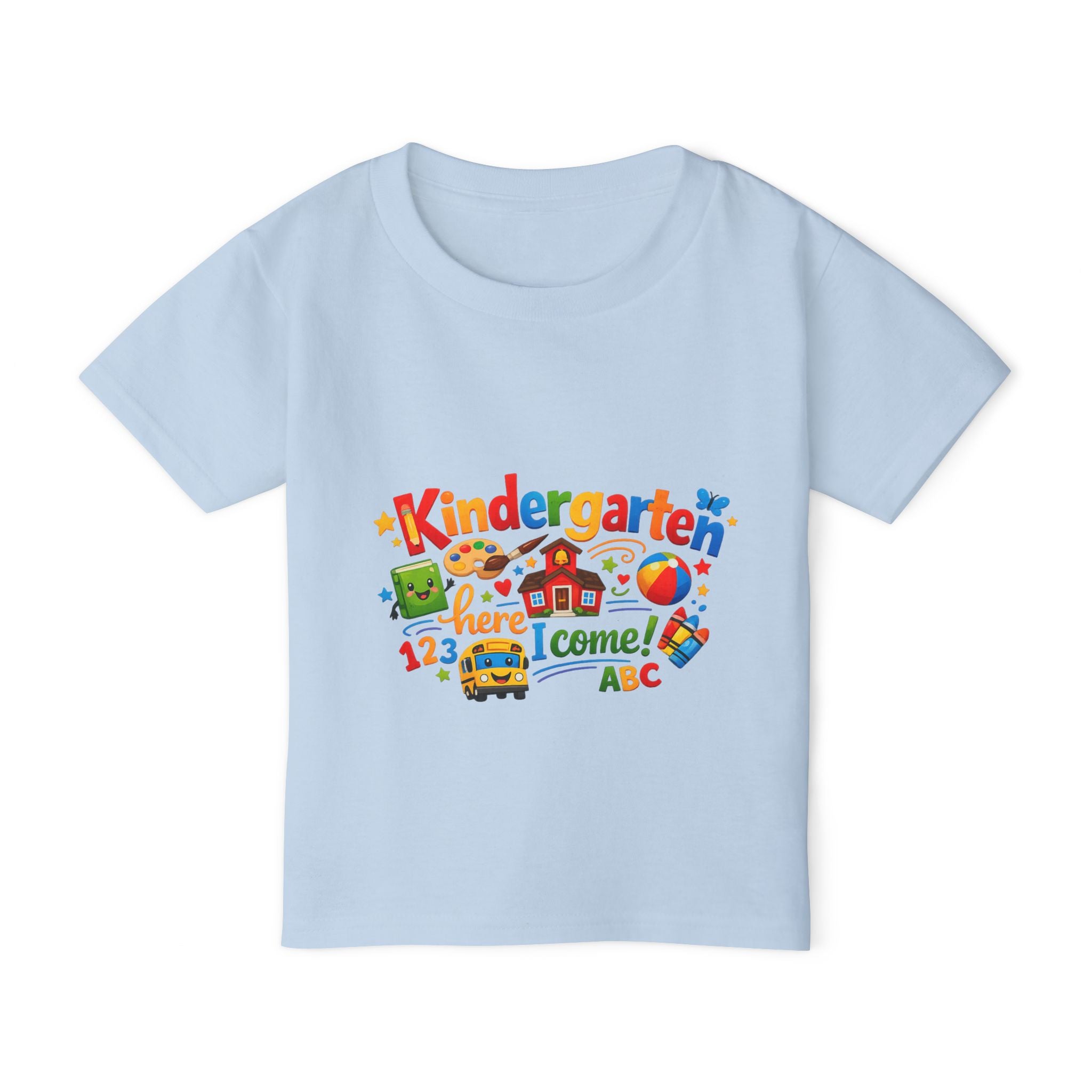 Kindergarten Here I Come Toddler T-Shirt — Back to School Cute Kids Tee