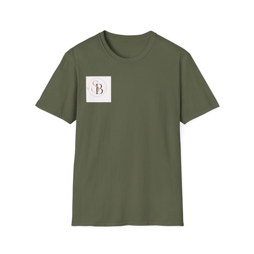 Monogram SB Minimalist T‑Shirt — Rose Gold Circle Logo