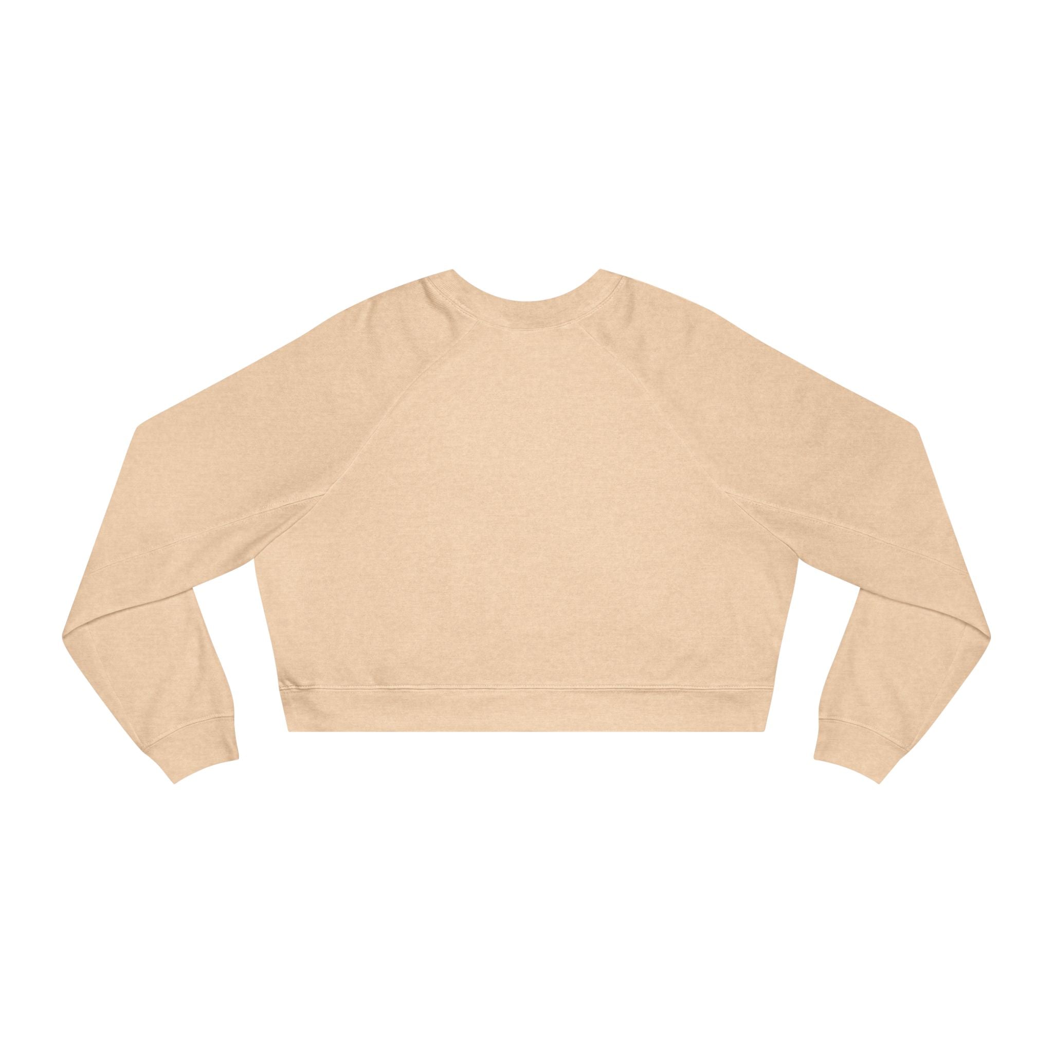 Cropped Pullover - "Girl I Am" Floral Graphic Fleece