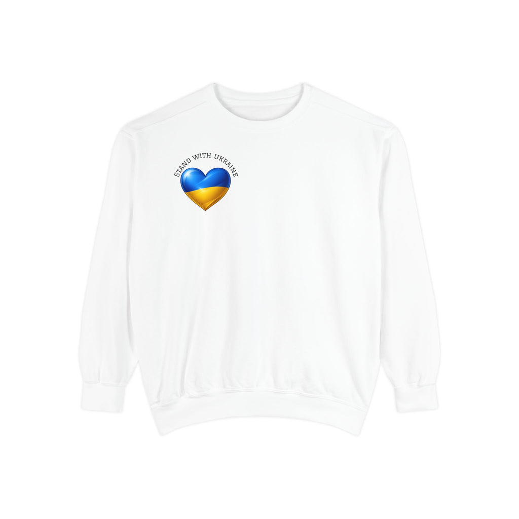 Ukraine Strong Sweatshirt — Heart Flag Crewneck