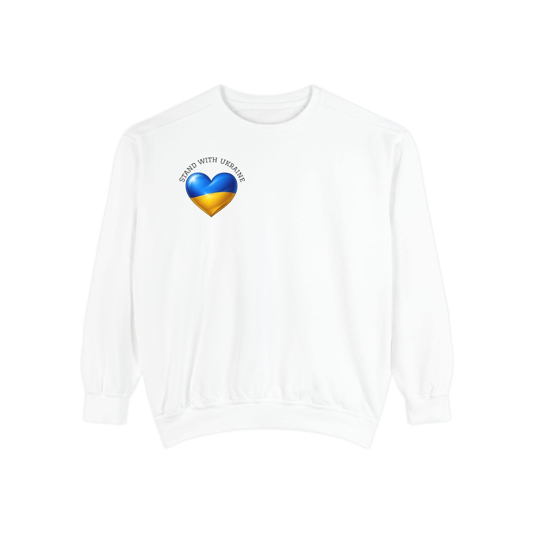 Ukraine Strong Sweatshirt — Heart Flag Crewneck