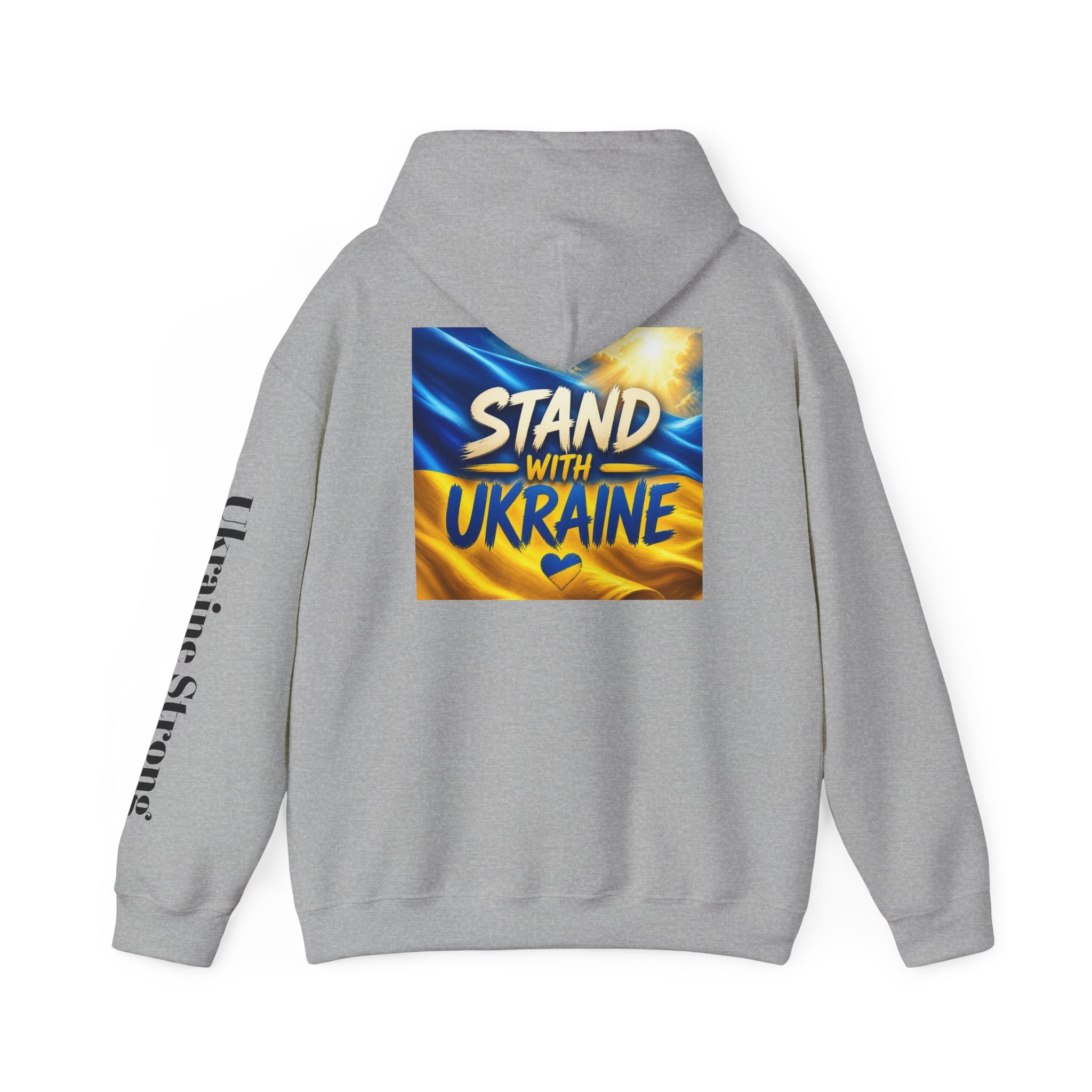 Stand With Ukraine Hoodie — Support Ukraine Graphic Pullover ("Stand With Ukraine")