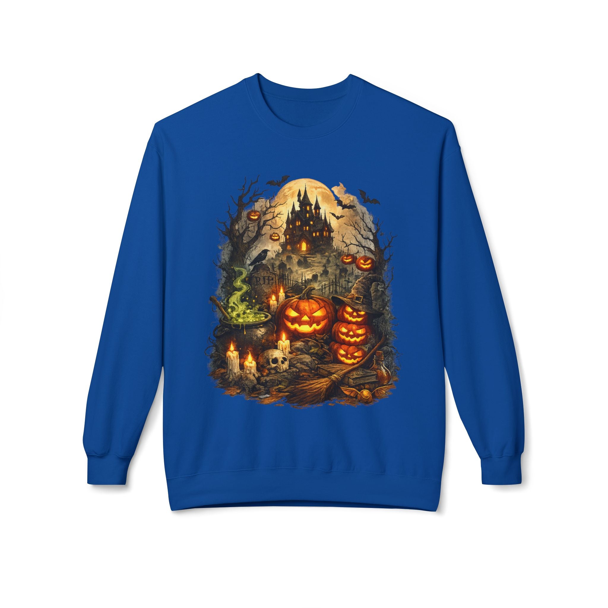 Halloween Haunted Pumpkin Crewneck Sweatshirt