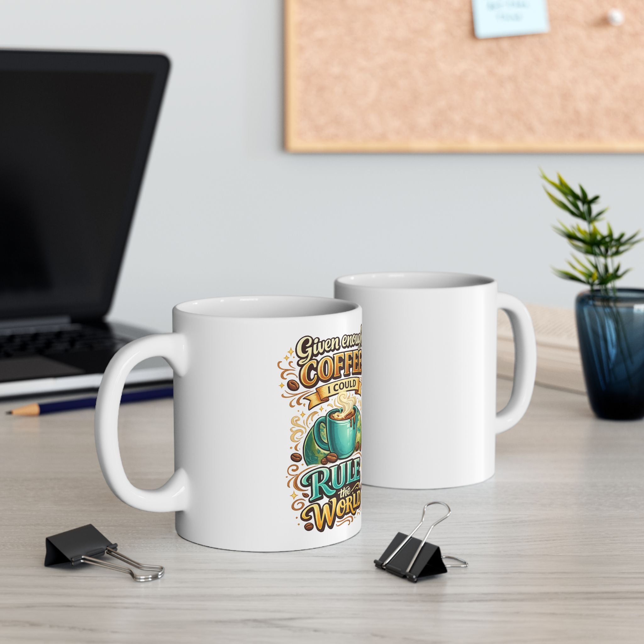 Adventure Whiskey & Coffee Ceramic Mug — 'Enough Coffee' Travel Nature Graphic (11oz/15oz)