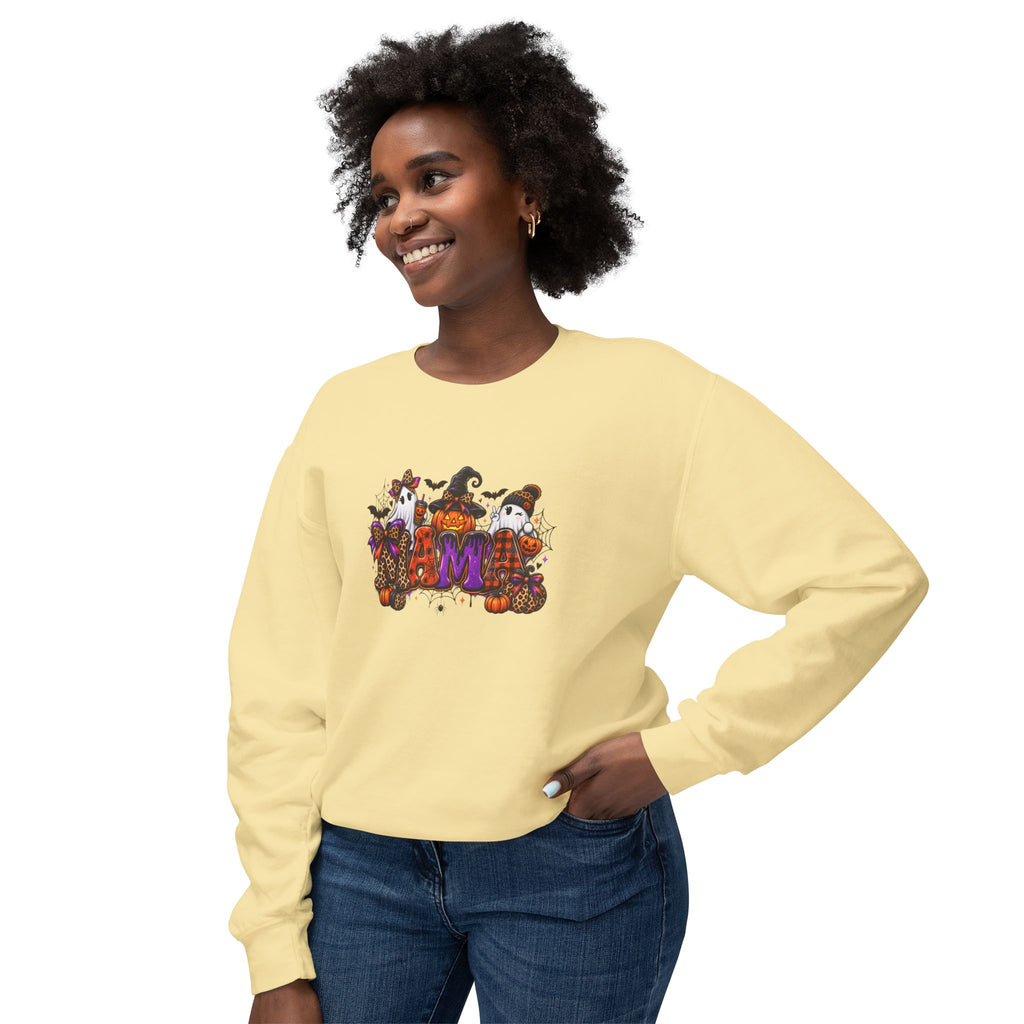 Halloween Mom Crewneck Sweatshirt — Cute Pumpkin Witch Cats Autumn Graphic