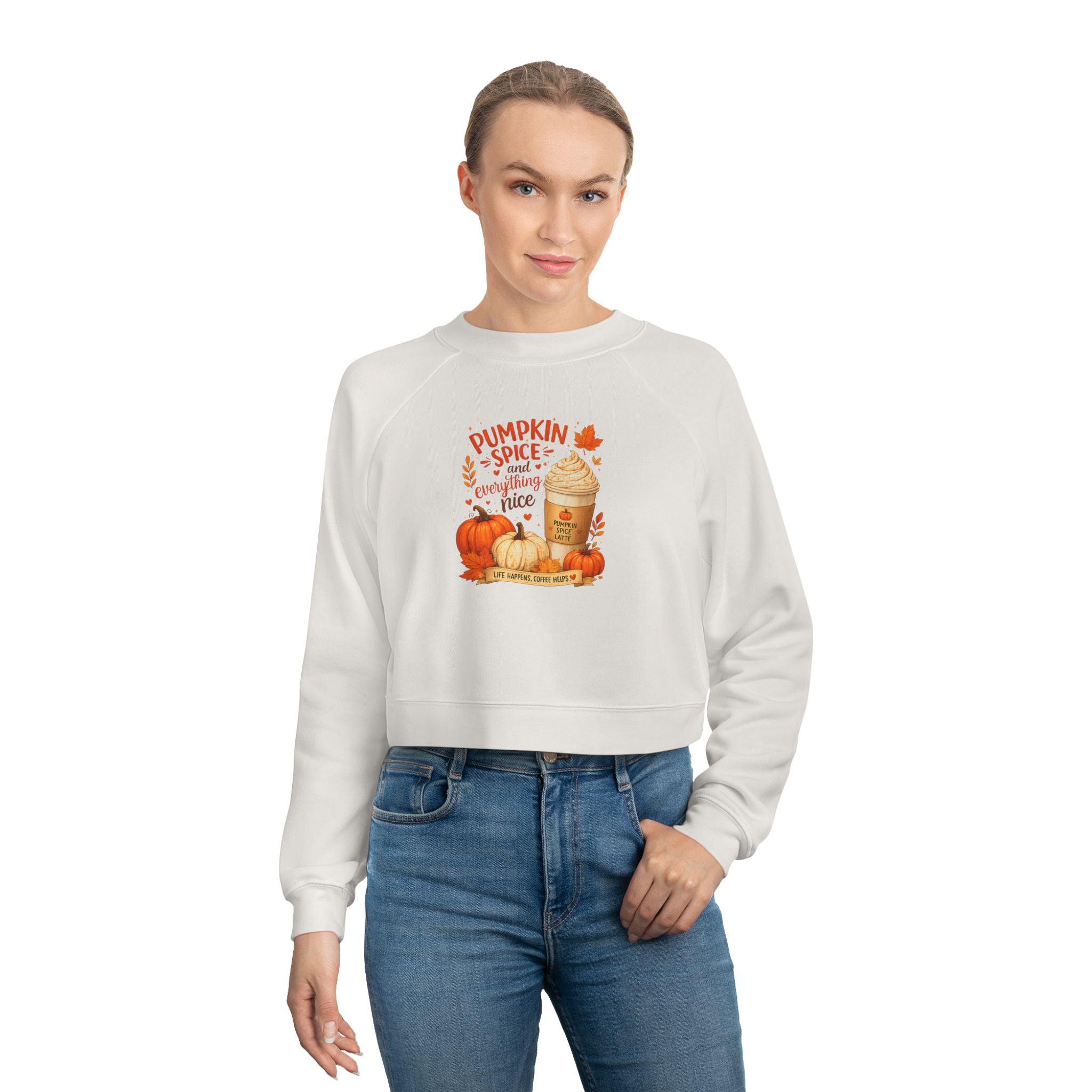 Pumpkin Spice Latte Cropped Pullover