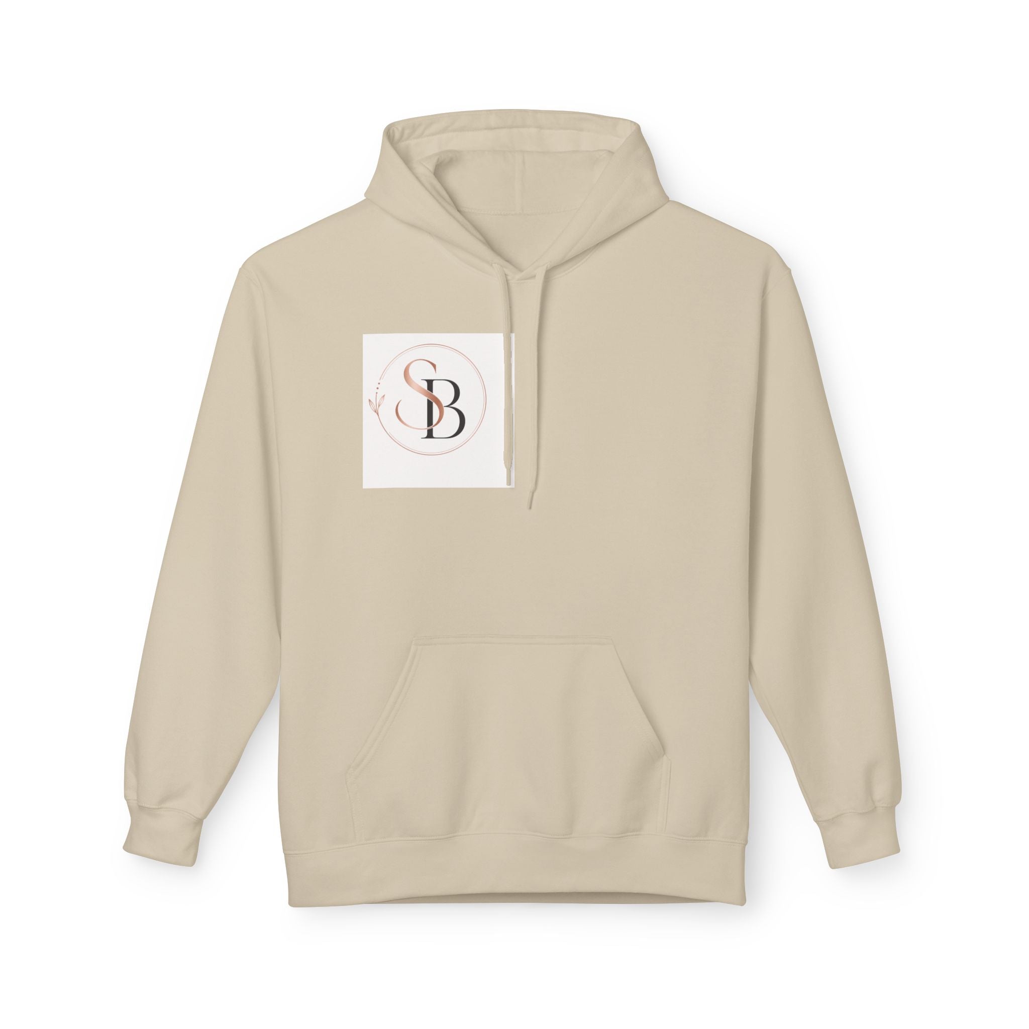 Monogram SB Minimal Logo Hoodie – Elegant Rose Gold Initials Pullover