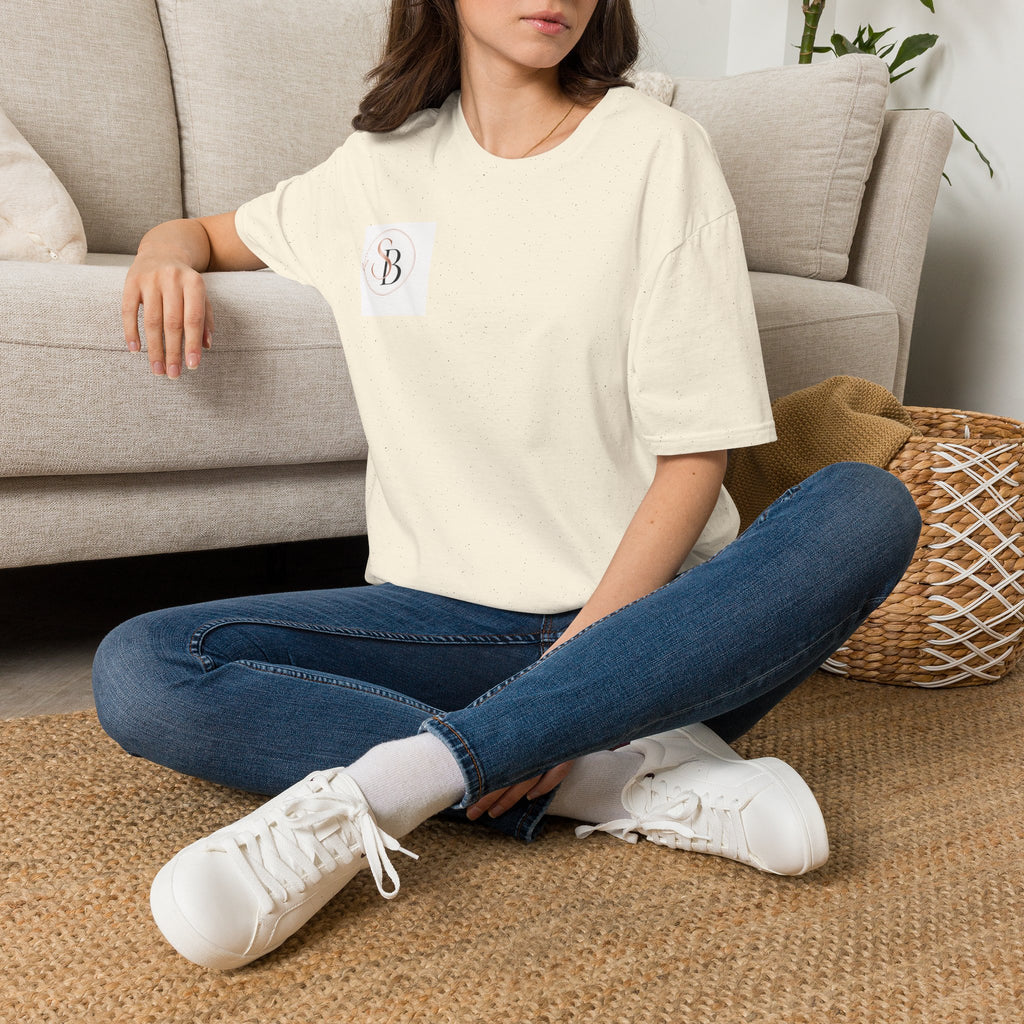 Monogram SB Minimalist T‑Shirt — Rose Gold Circle Logo
