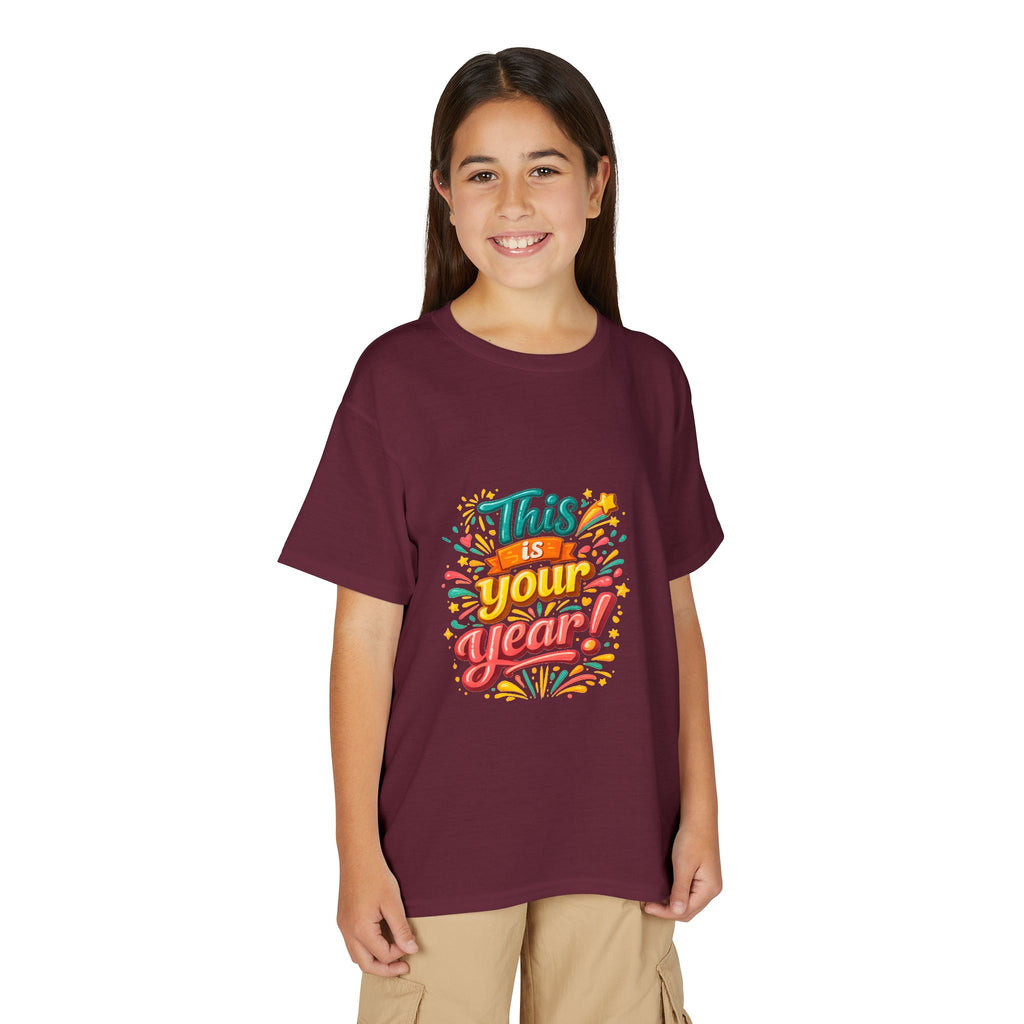 Youth T‑Shirt — "This Is Your Year" Motivational Graphic Tee for Kids