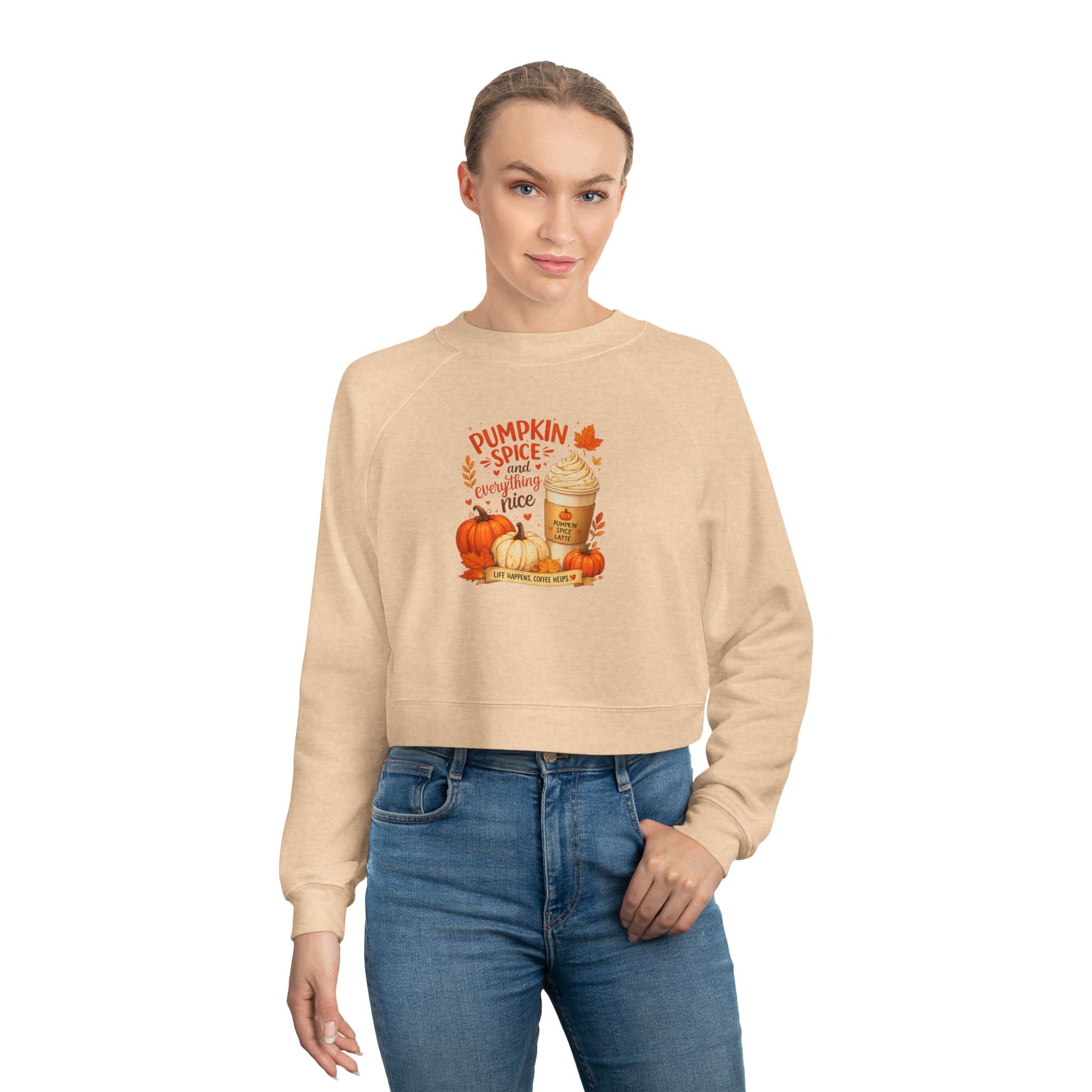Pumpkin Spice Latte Cropped Pullover