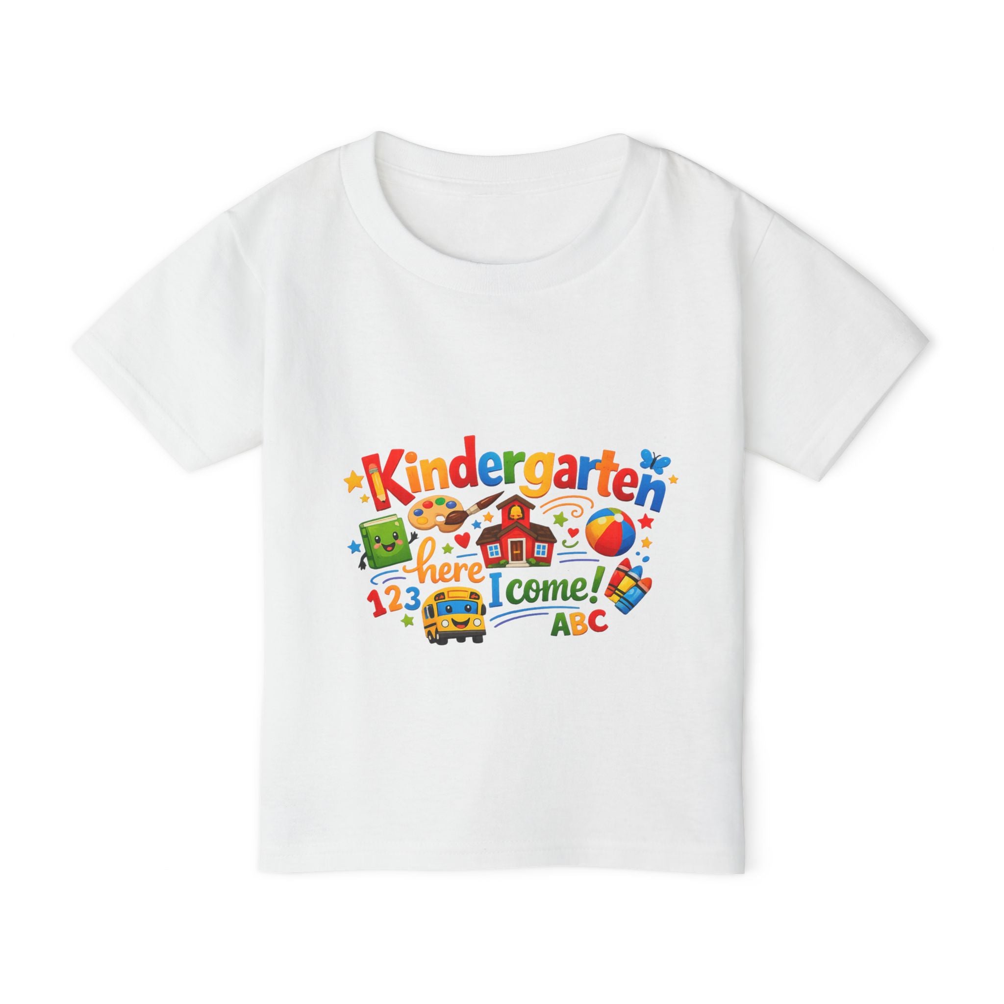 Kindergarten Here I Come Toddler T-Shirt — Back to School Cute Kids Tee