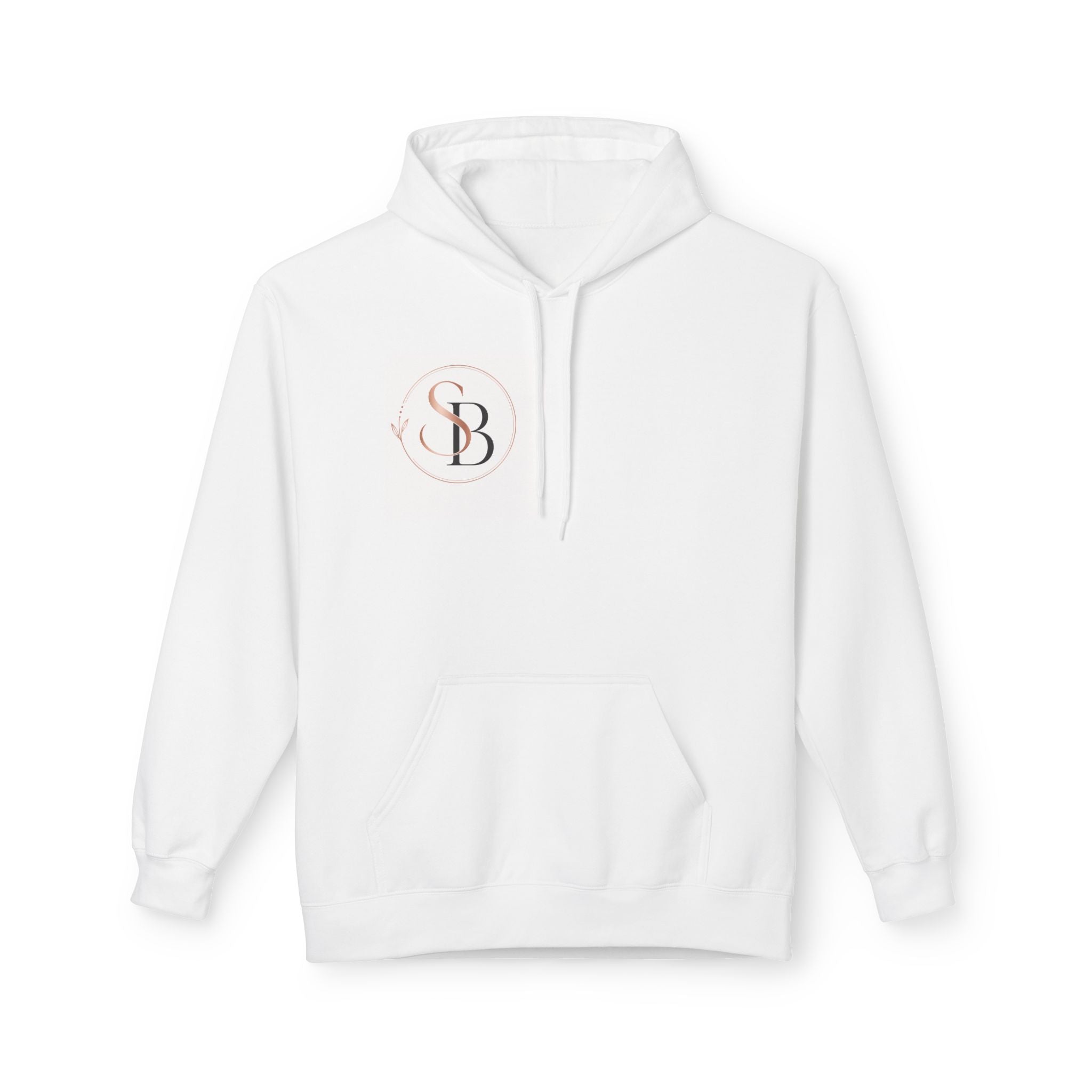 Monogram SB Minimal Logo Hoodie – Elegant Rose Gold Initials Pullover