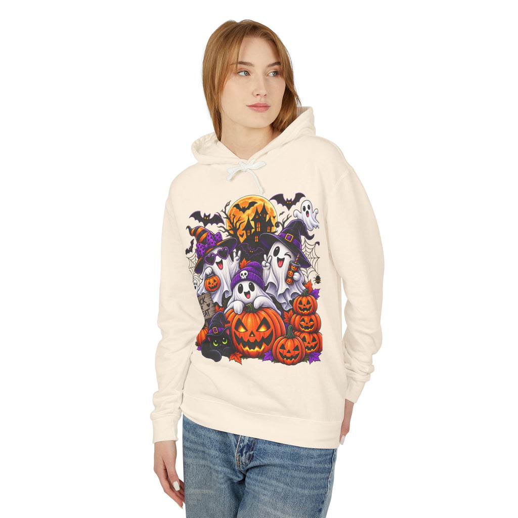 Halloween Ghosts & Pumpkins Hoodie — Cute Spooky Trick-or-Treat Graphic