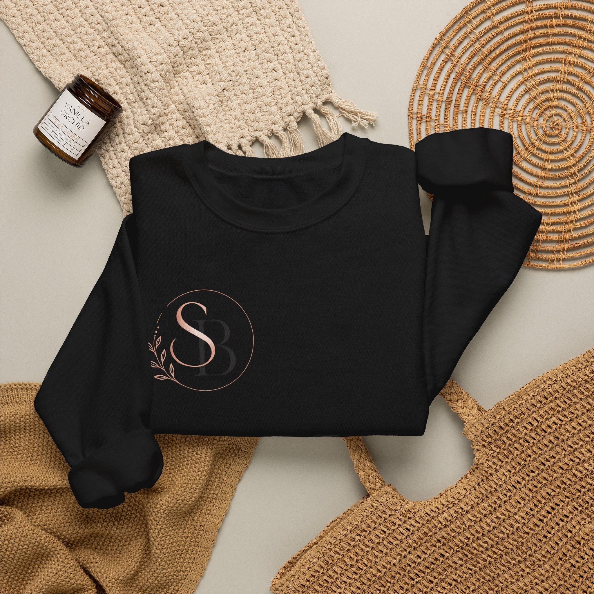 Harry Potter Stack Crewneck Sweatshirt — Book Spine Design with Owls & Autumn Icons