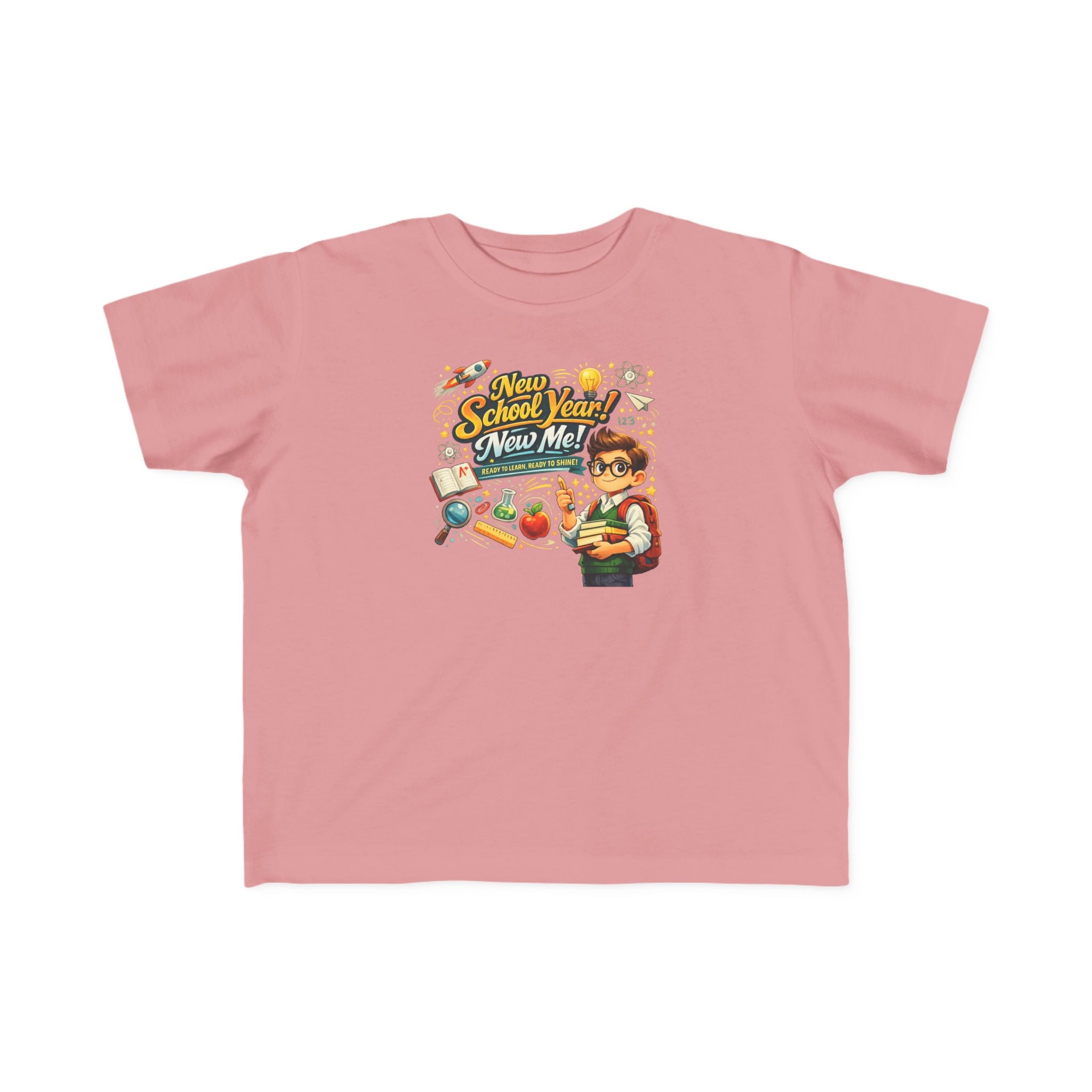 Toddler Tee — "New School Year, New Me" Back-to-School Graphic Shirt