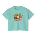 Softball Mom Boxy Tee — Cute Retro Softball Graphic for Baseball Moms