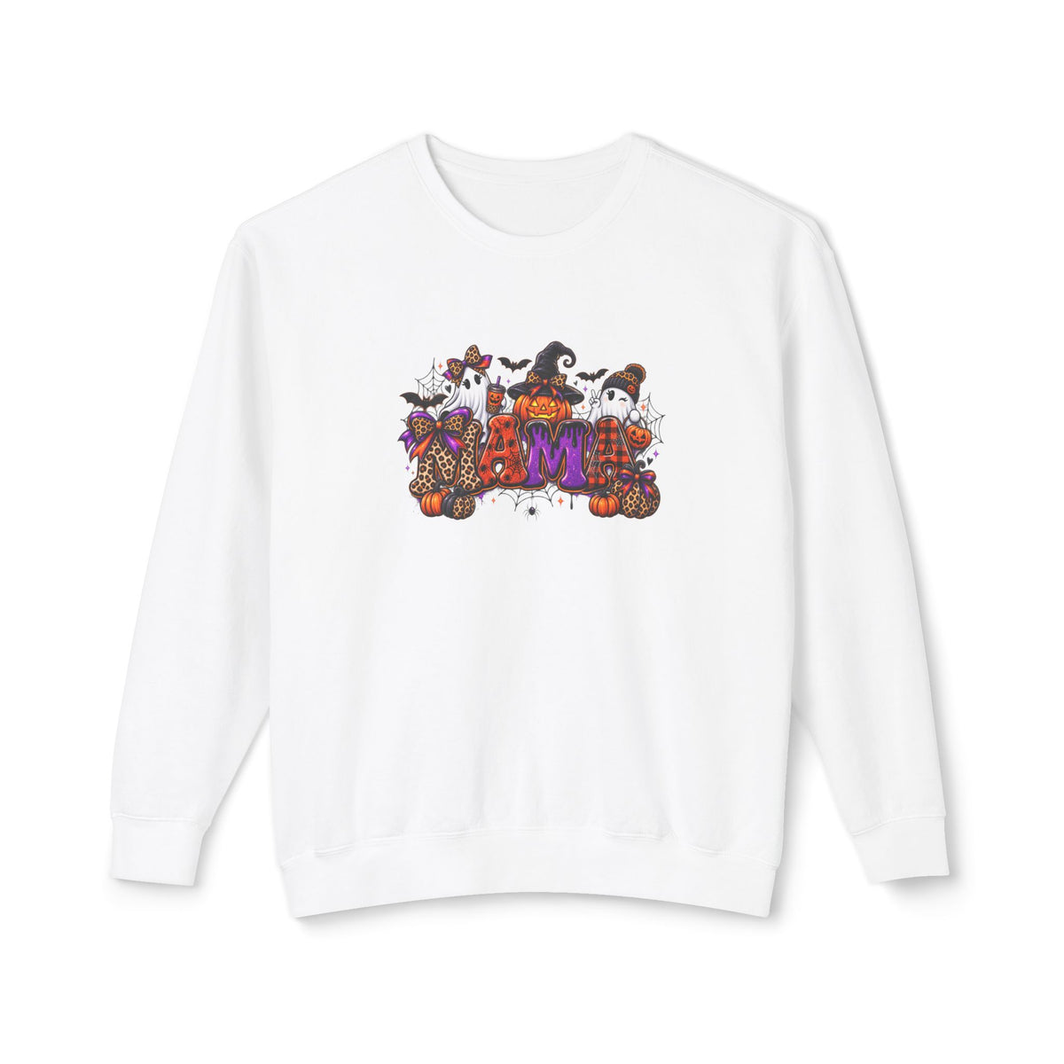 Halloween Mom Crewneck Sweatshirt — Cute Pumpkin Witch Cats Autumn Graphic