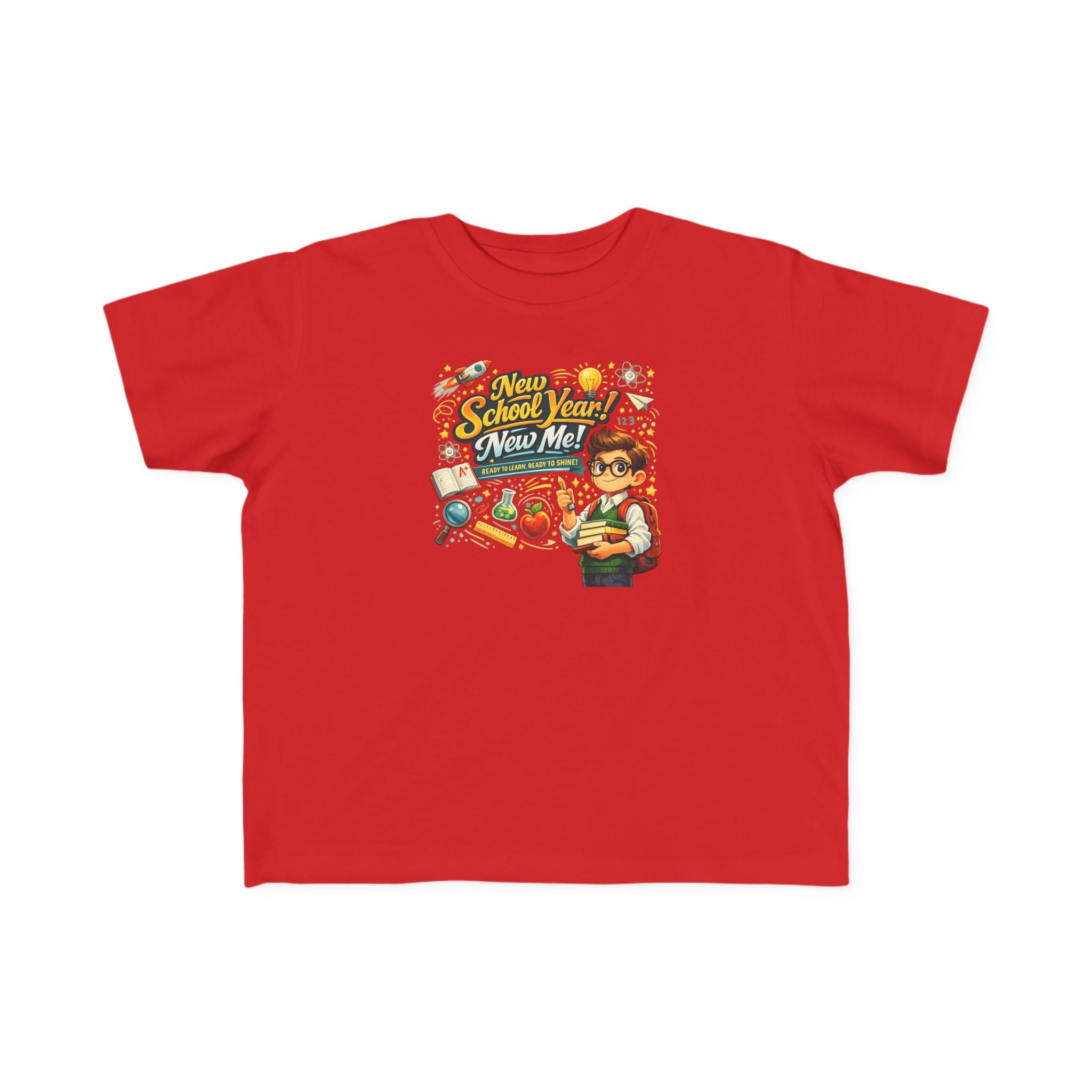 Toddler Tee — "New School Year, New Me" Back-to-School Graphic Shirt