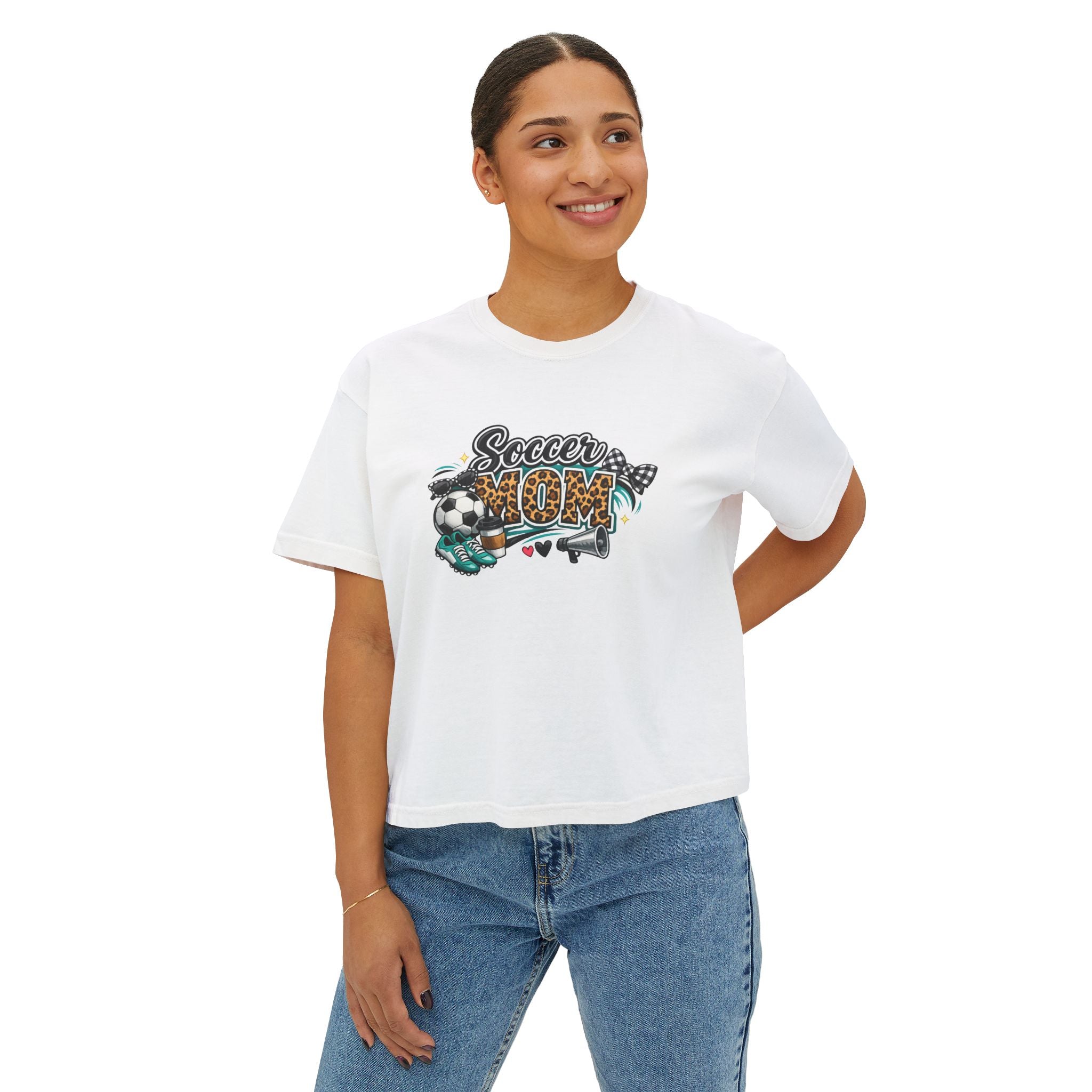Soccer Mom Boxy Tee — Women's Casual Soccer Mom Shirt