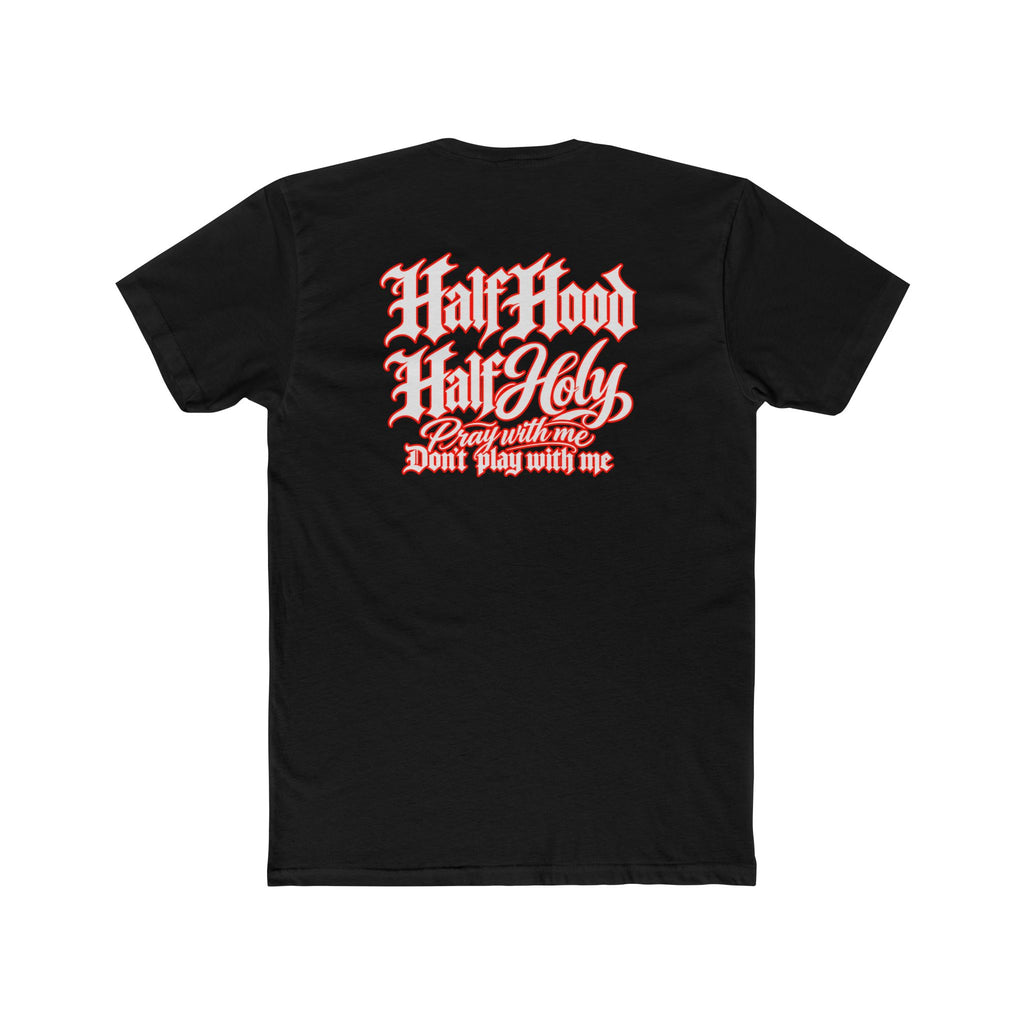 Crew Tee — 'Most Fool' Gothic Script Back Graphic T-Shirt