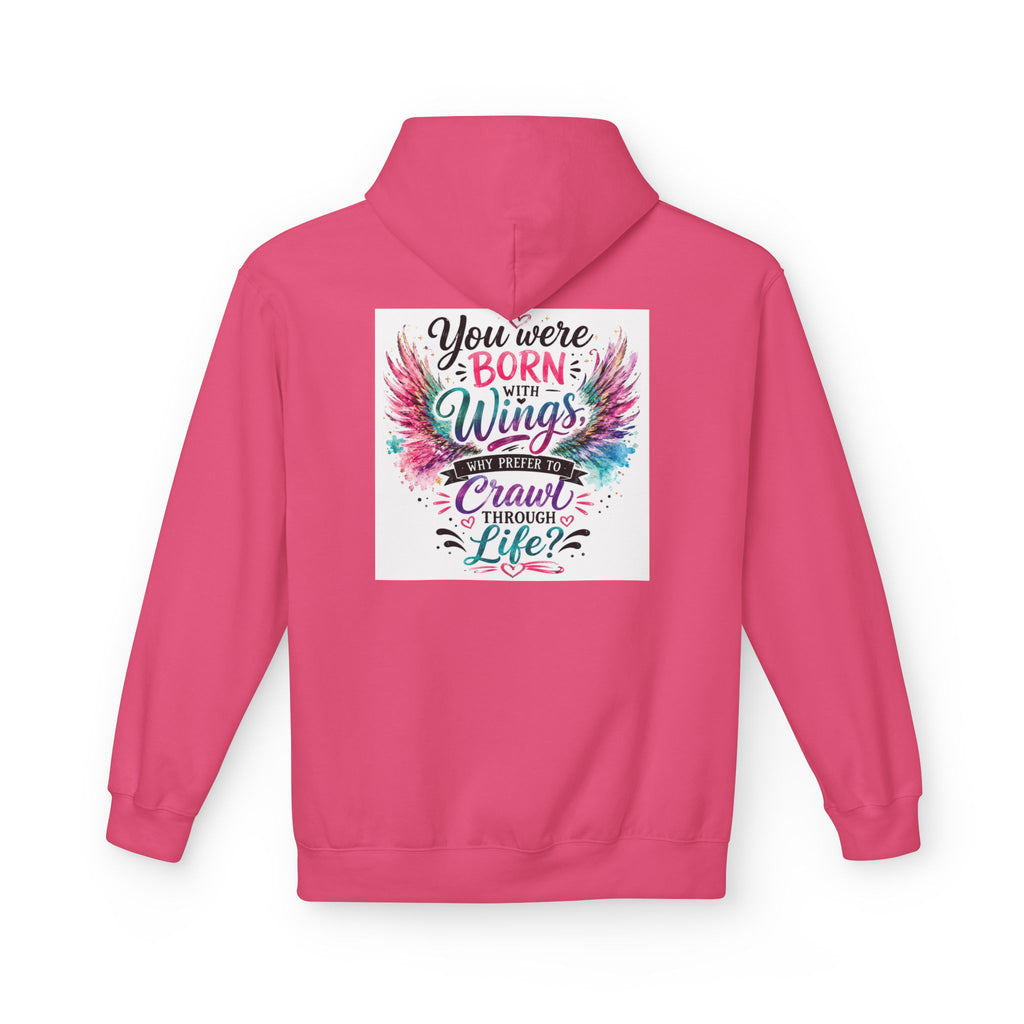 Wings Hoodie — "You Were Born With Wings" Inspirational Pullover