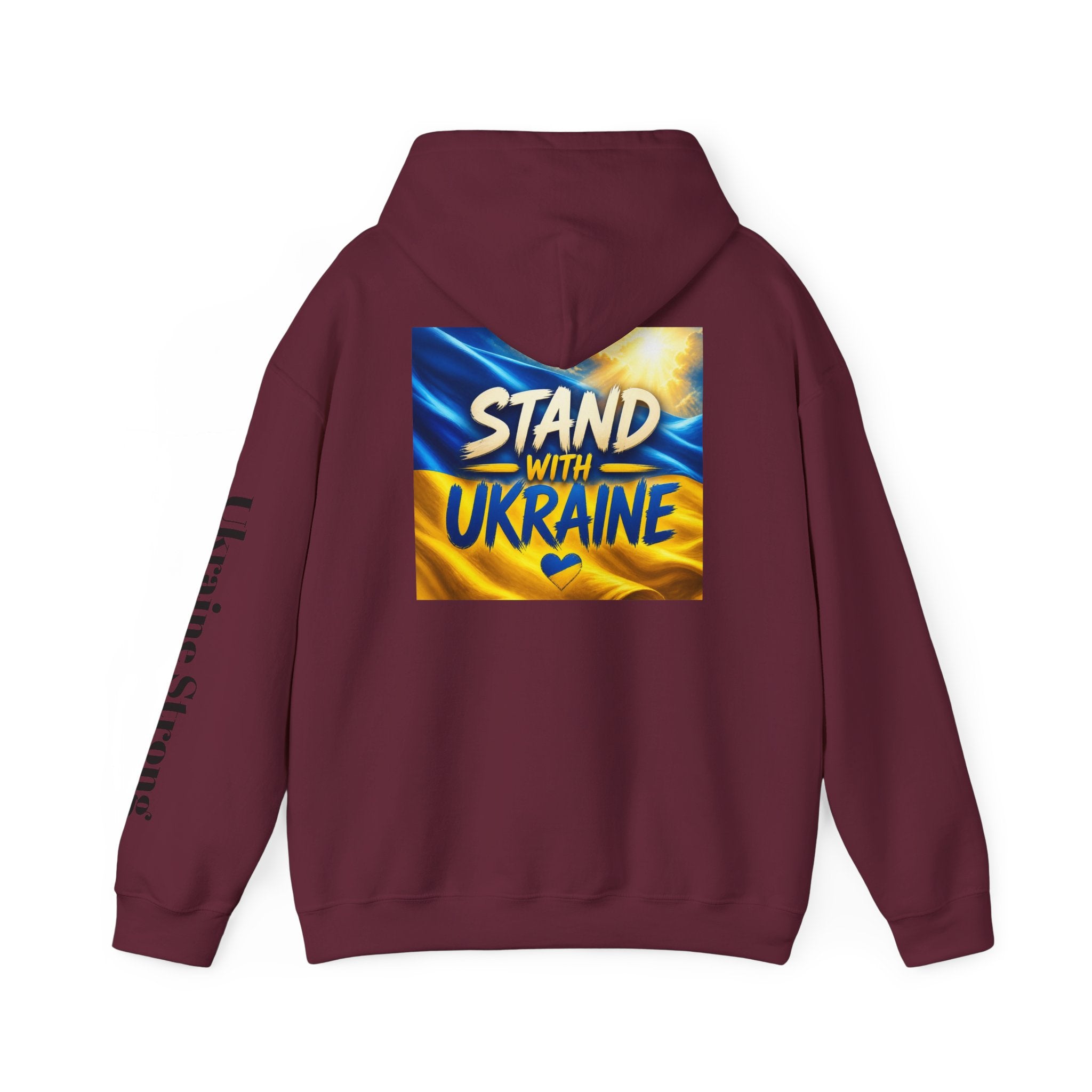 Stand With Ukraine Hoodie — Support Ukraine Graphic Pullover ("Stand With Ukraine")