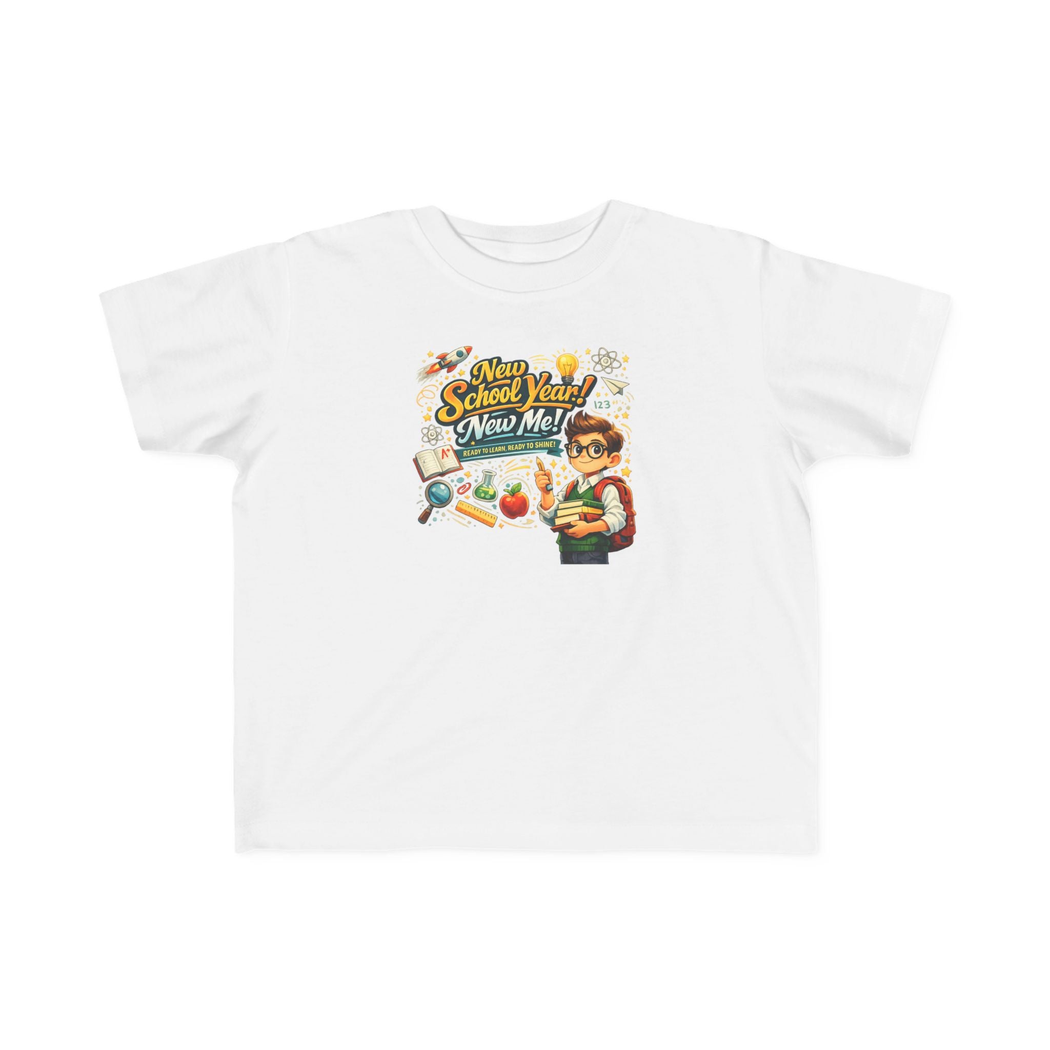 Toddler Tee — "New School Year, New Me" Back-to-School Graphic Shirt