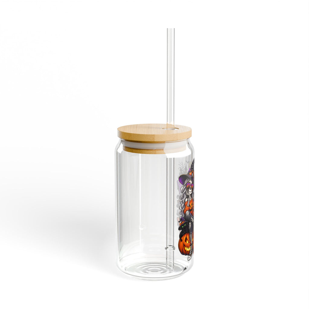 Halloween Sipper Glass - "Stay Spooky" 16oz Mason Jar Tumbler with Straw