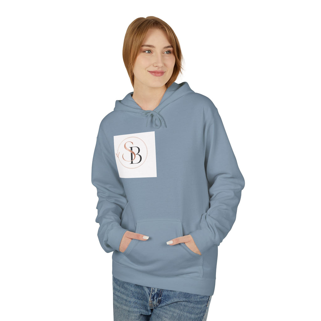 Monogram SB Minimal Logo Hoodie – Elegant Rose Gold Initials Pullover