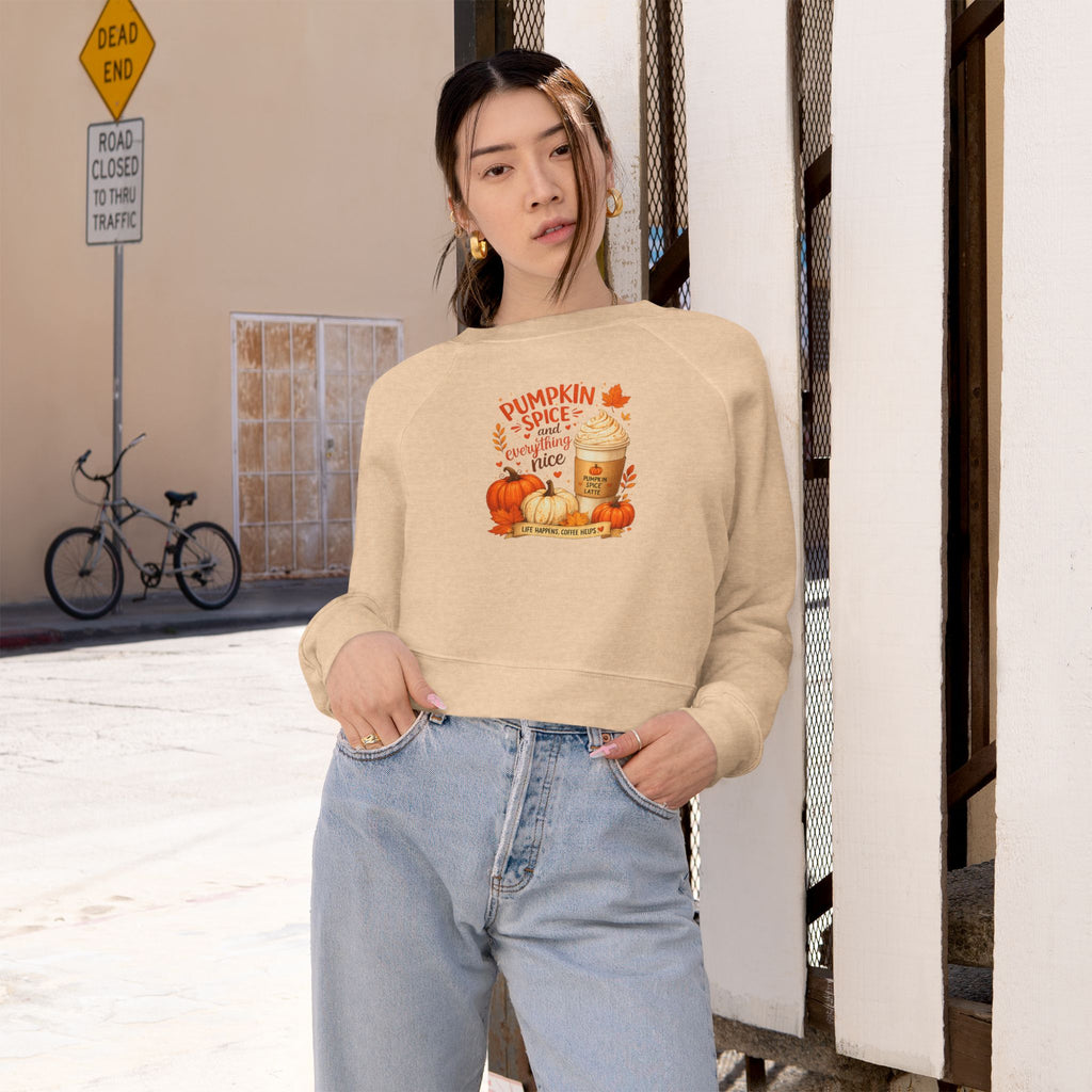 Pumpkin Spice Latte Cropped Pullover