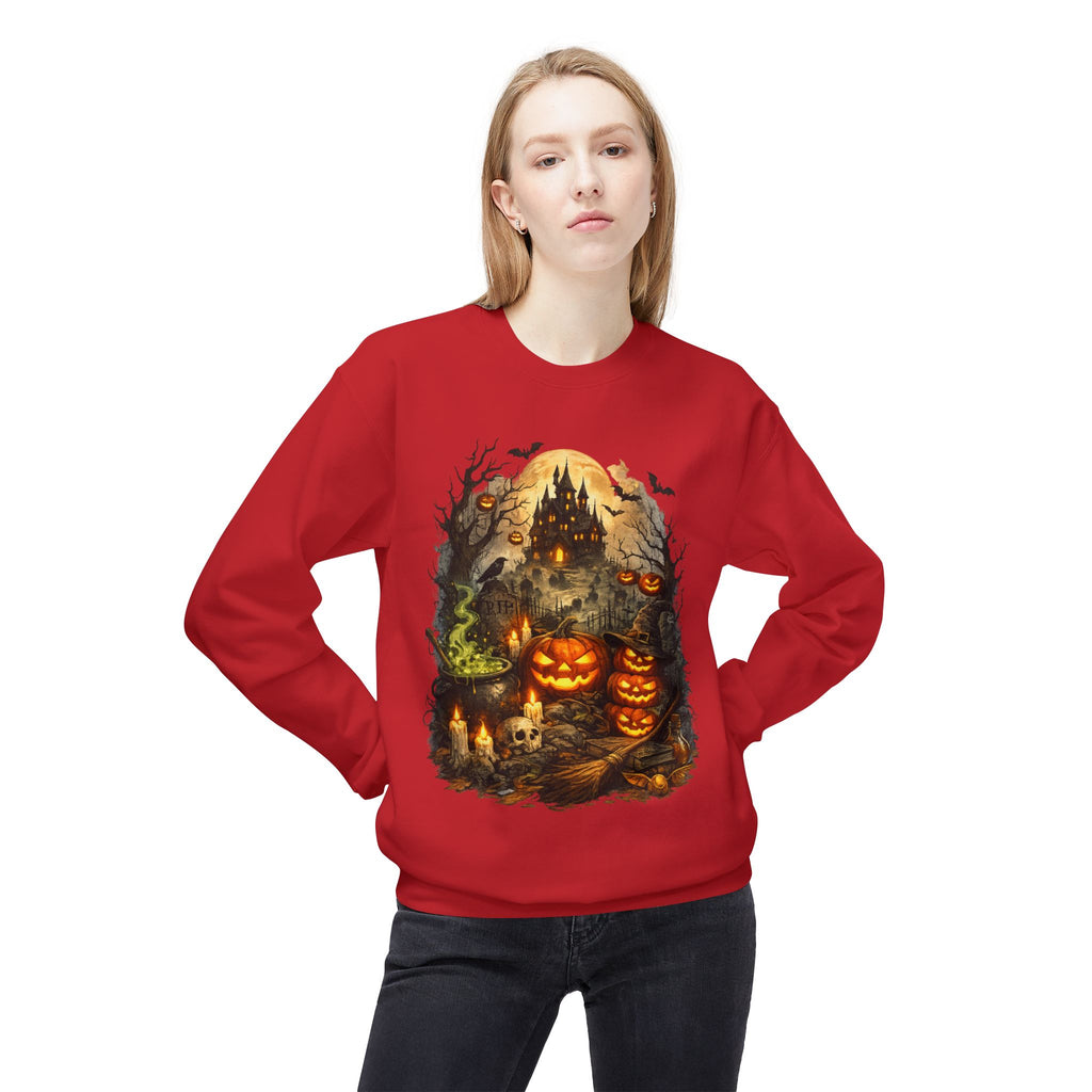 Halloween Haunted Pumpkin Crewneck Sweatshirt
