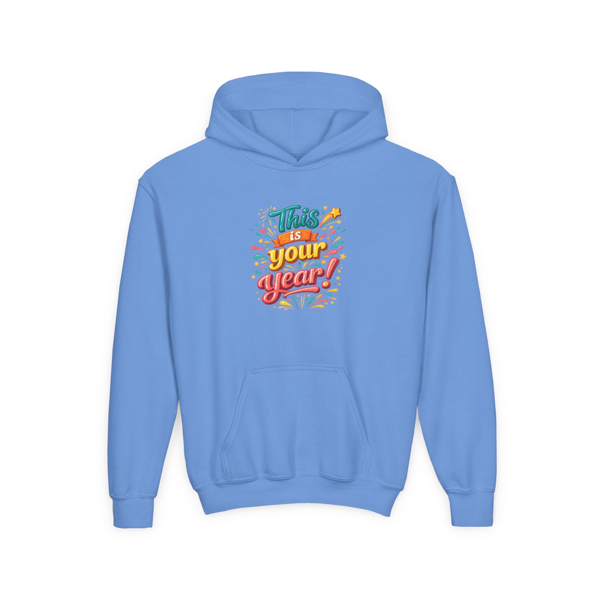 Youth Hoodie - "This Is Your Year" Motivational Graphic Sweatshirt