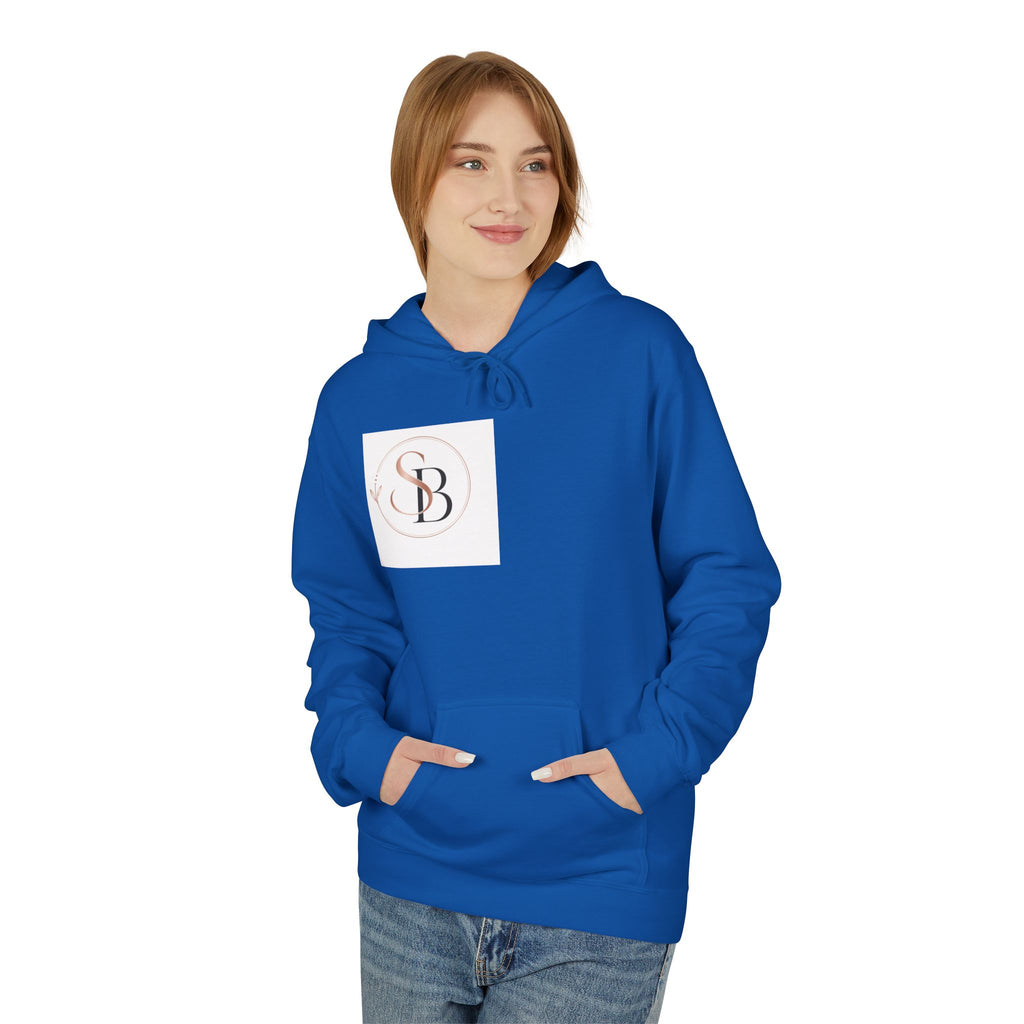 Monogram SB Minimal Logo Hoodie – Elegant Rose Gold Initials Pullover