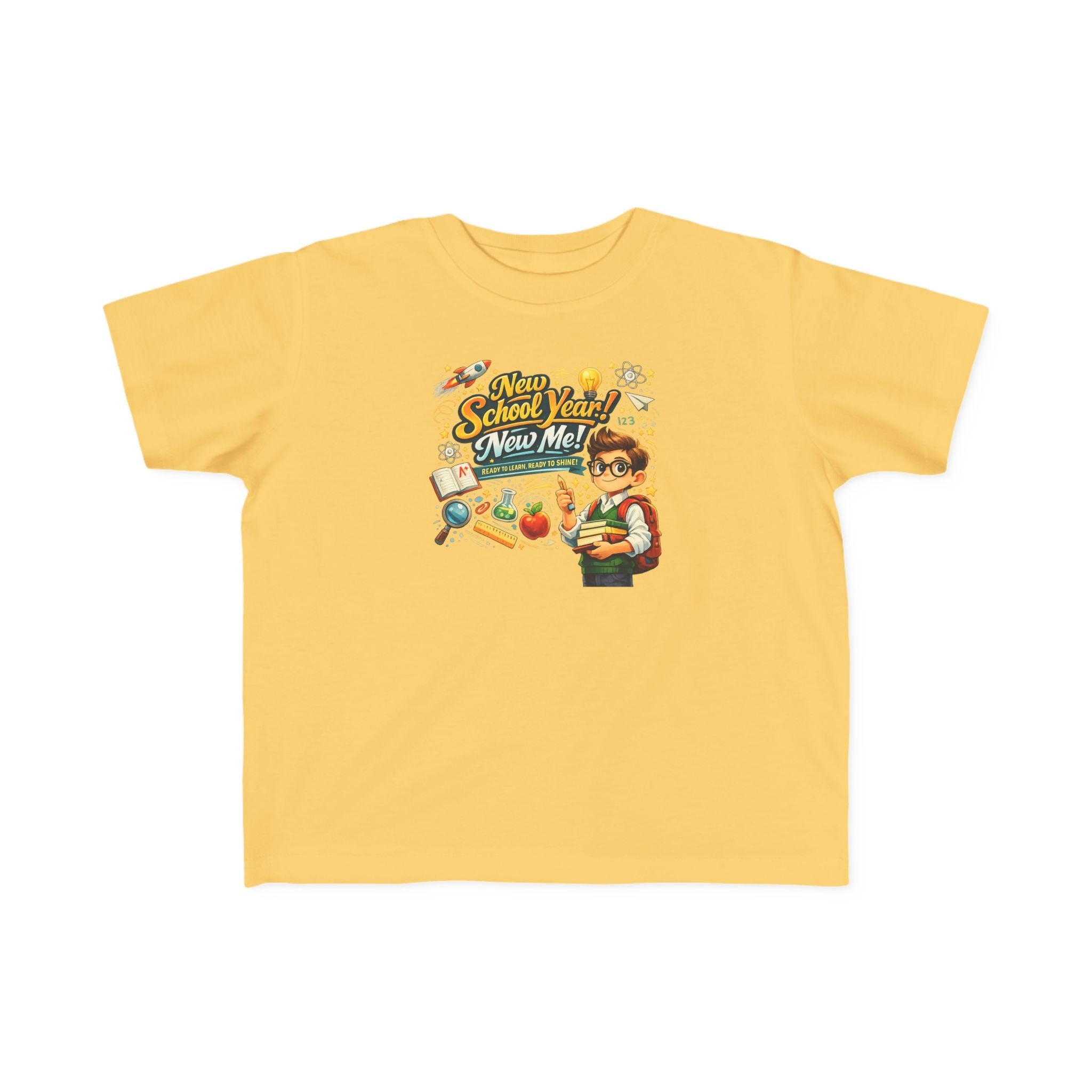 Toddler Tee — "New School Year, New Me" Back-to-School Graphic Shirt