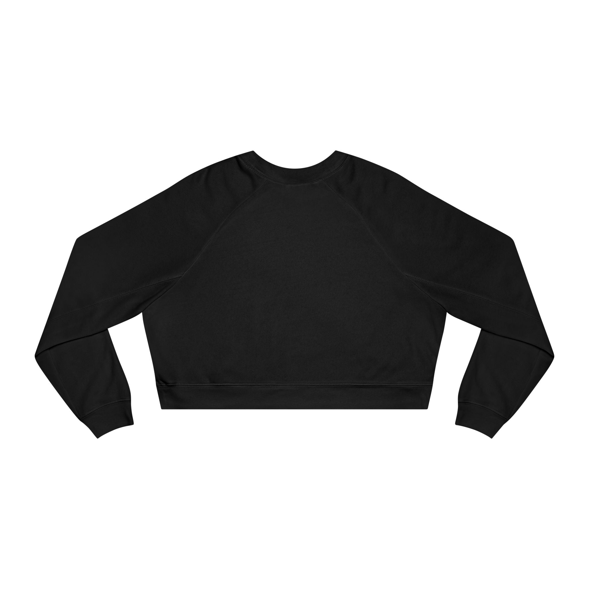 Cropped Pullover - "Girl I Am" Floral Graphic Fleece