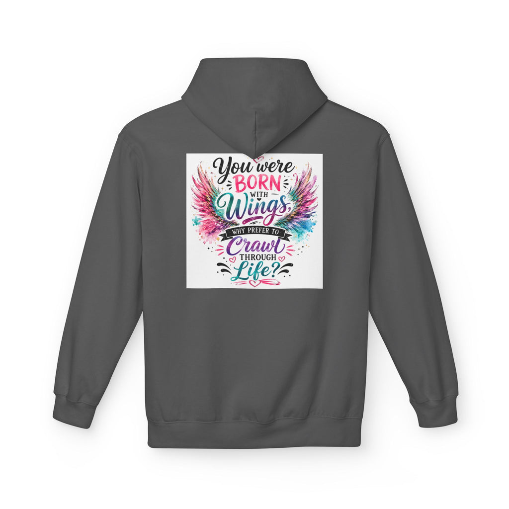 Wings Hoodie — "You Were Born With Wings" Inspirational Pullover